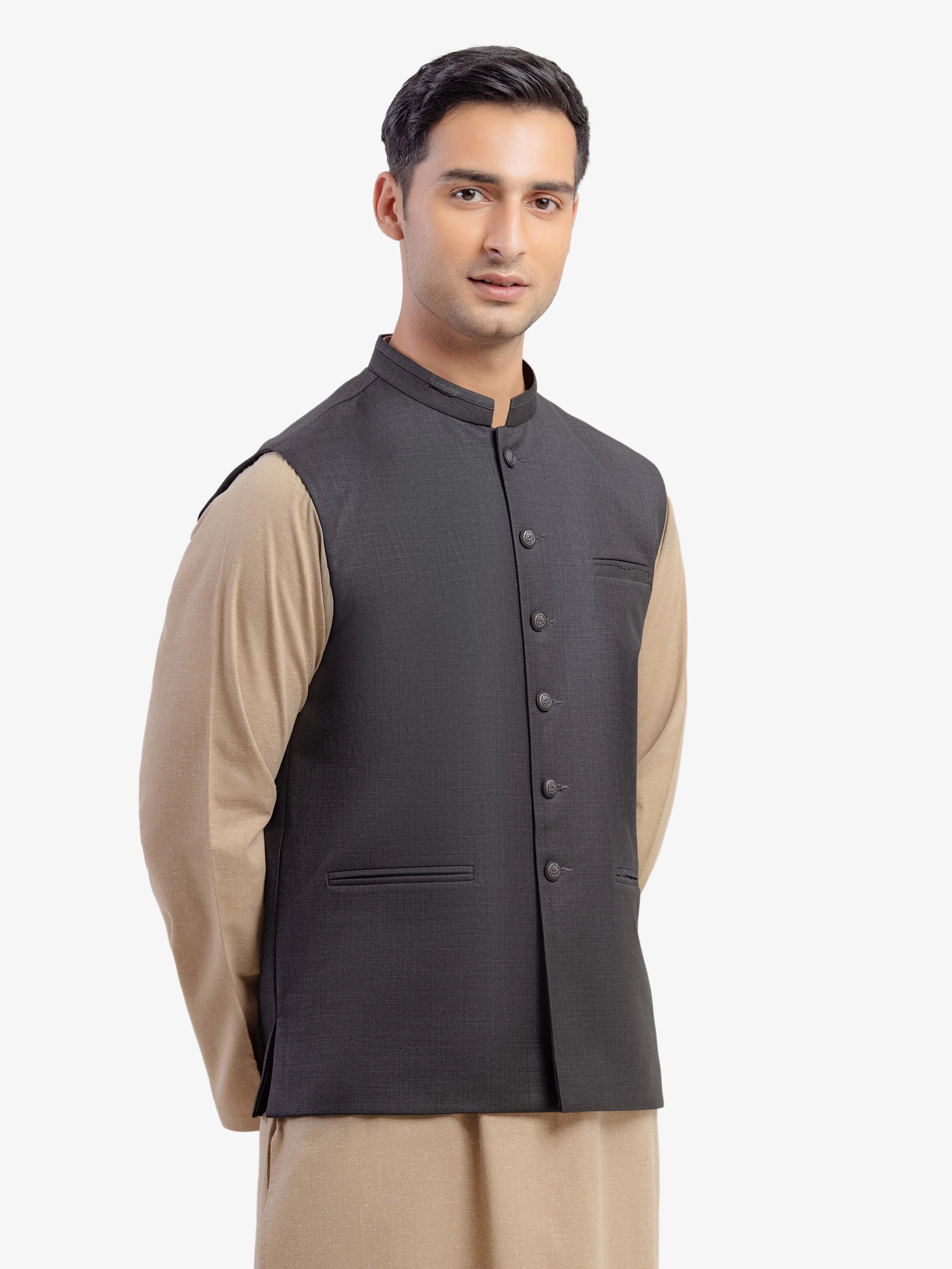 Plain Waistcoat - EMTWCP5-35976 - Image 4