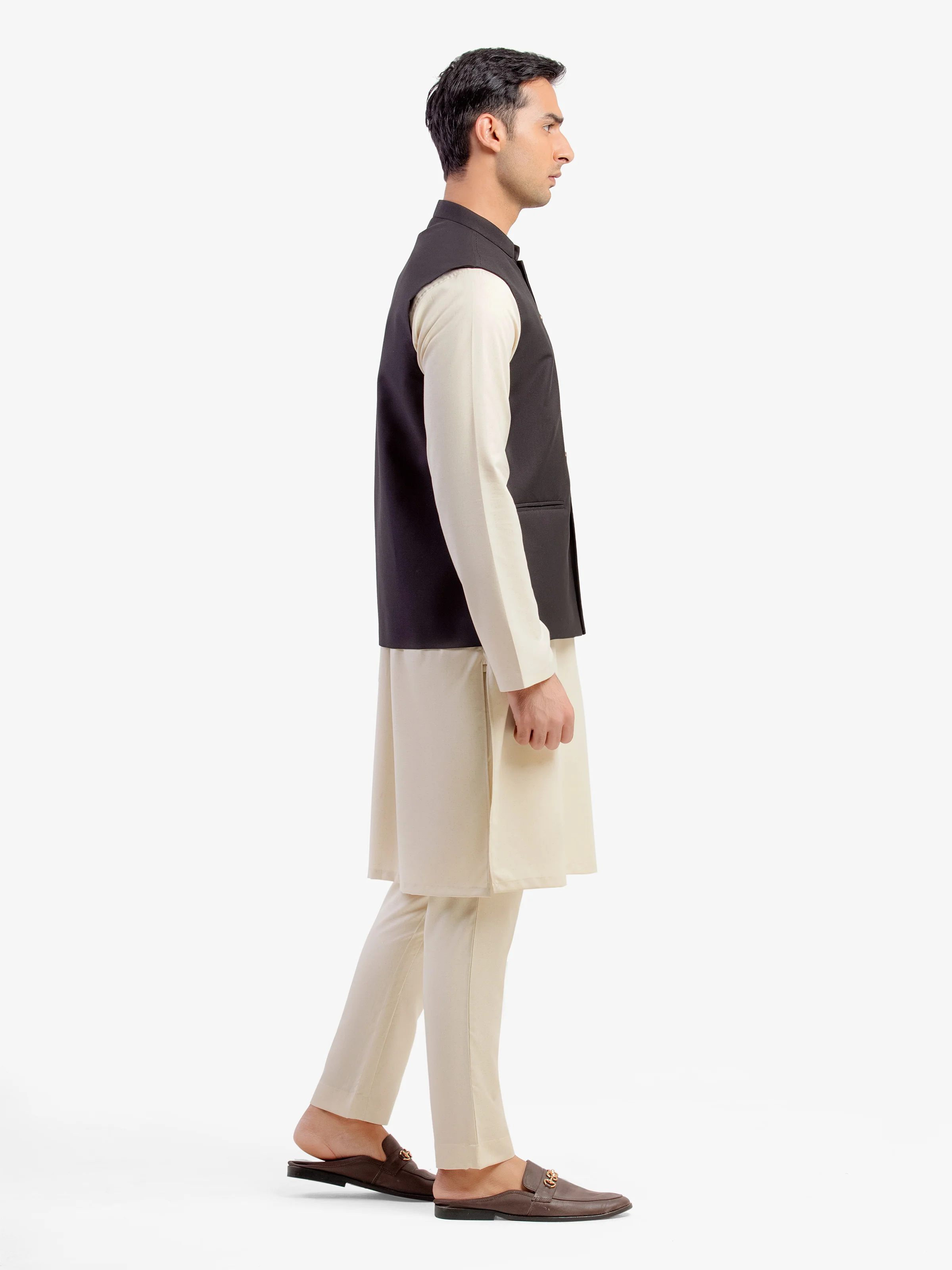 Plain Waistcoat - EMTWCP5-35977 - Image 4