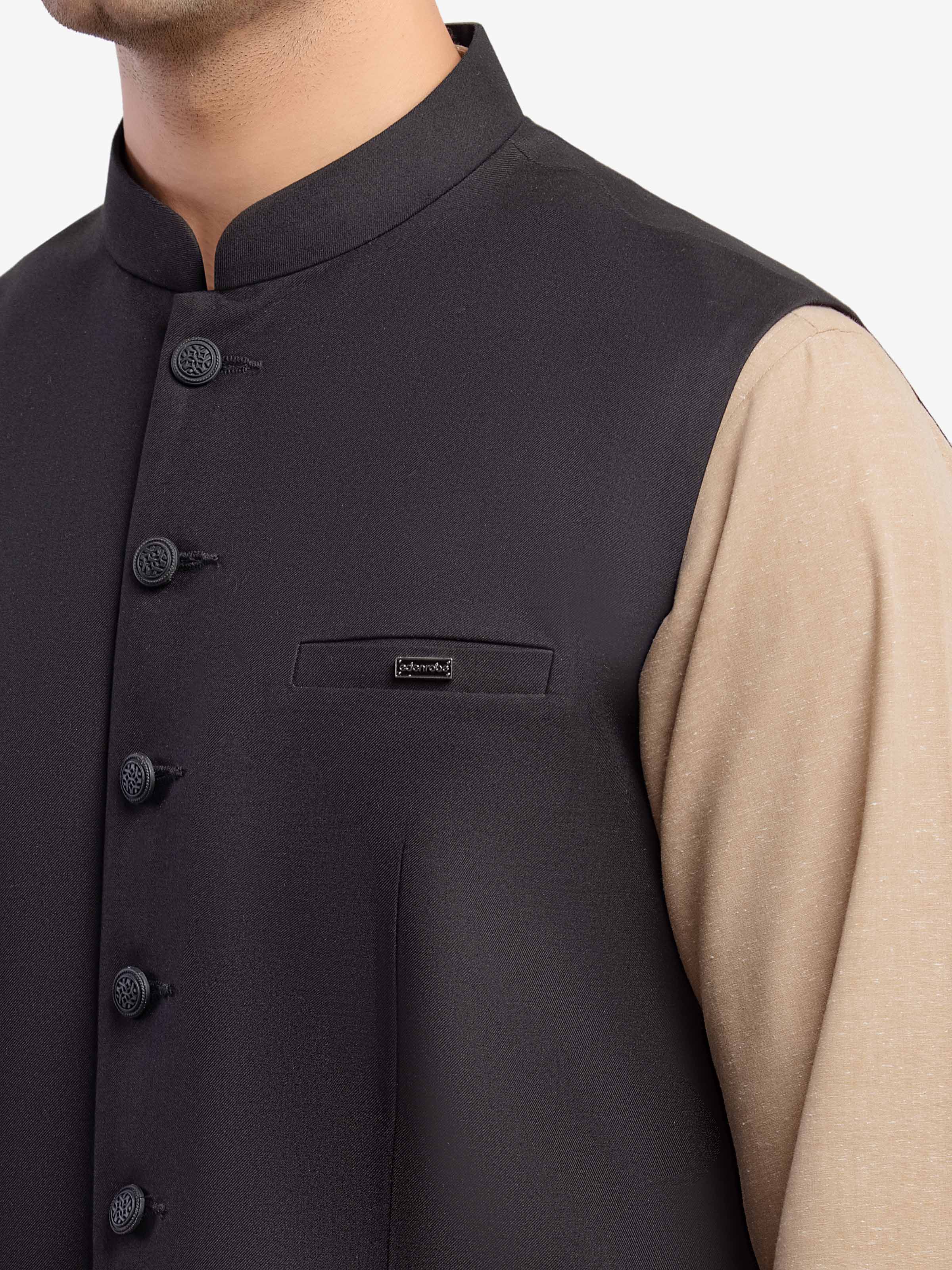 Plain Waistcoat - EMTWCP5-35979 - Image 3
