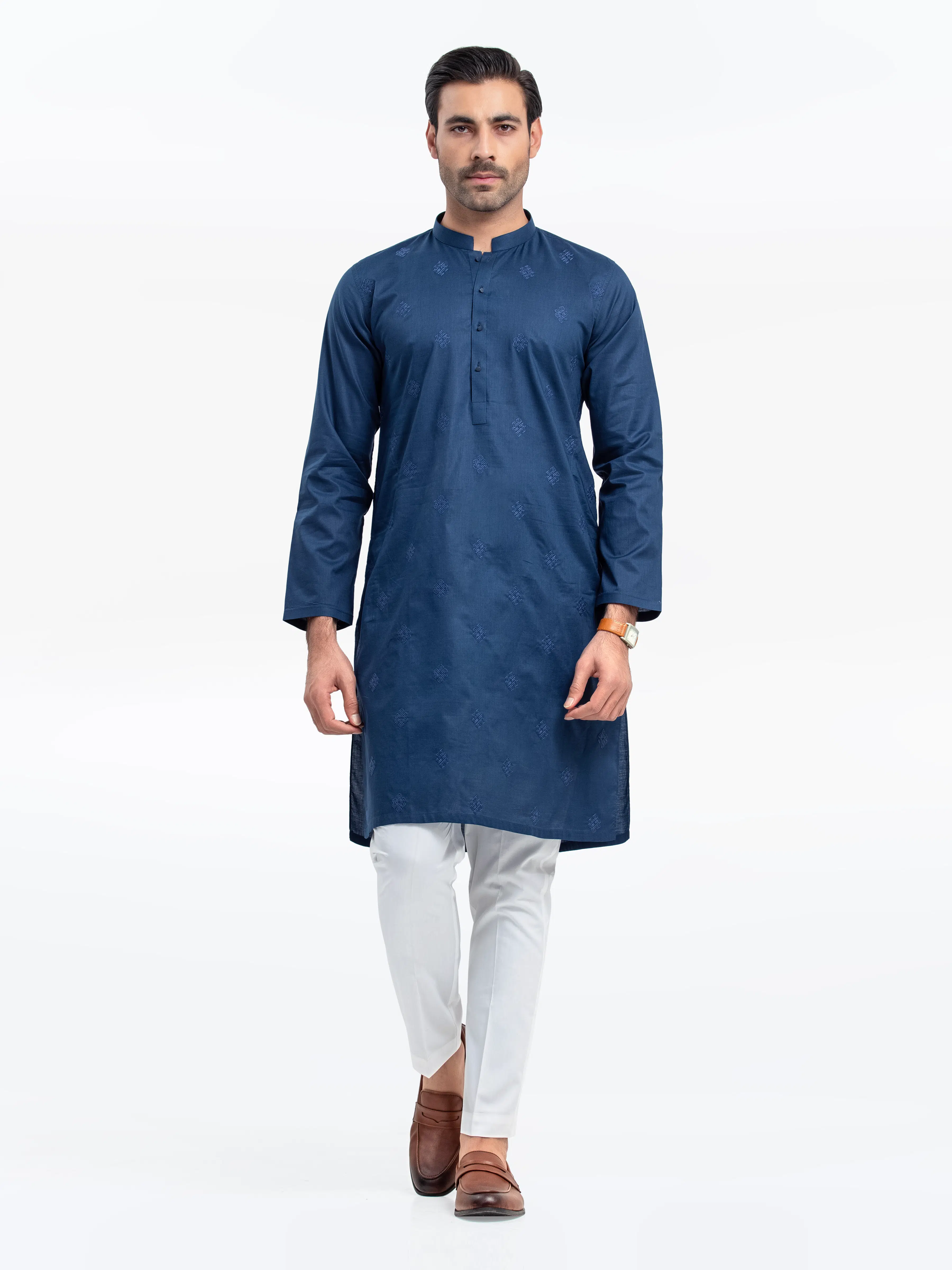 Embroidered Cotton Kurta - EMTK25S-99497