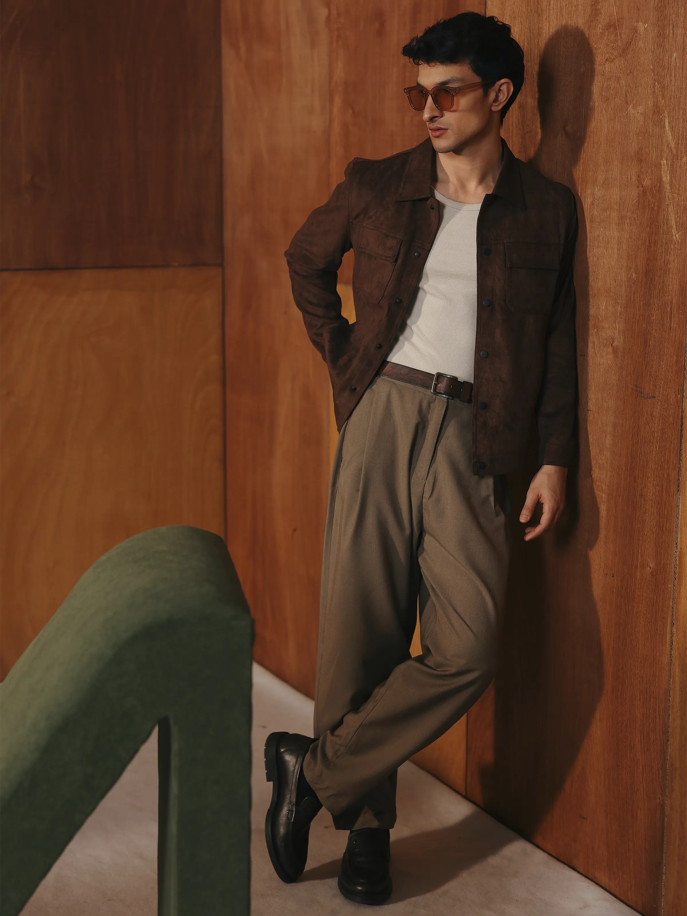 Double Pocket Suede Jacket - EMTJ5-005 - Image 5