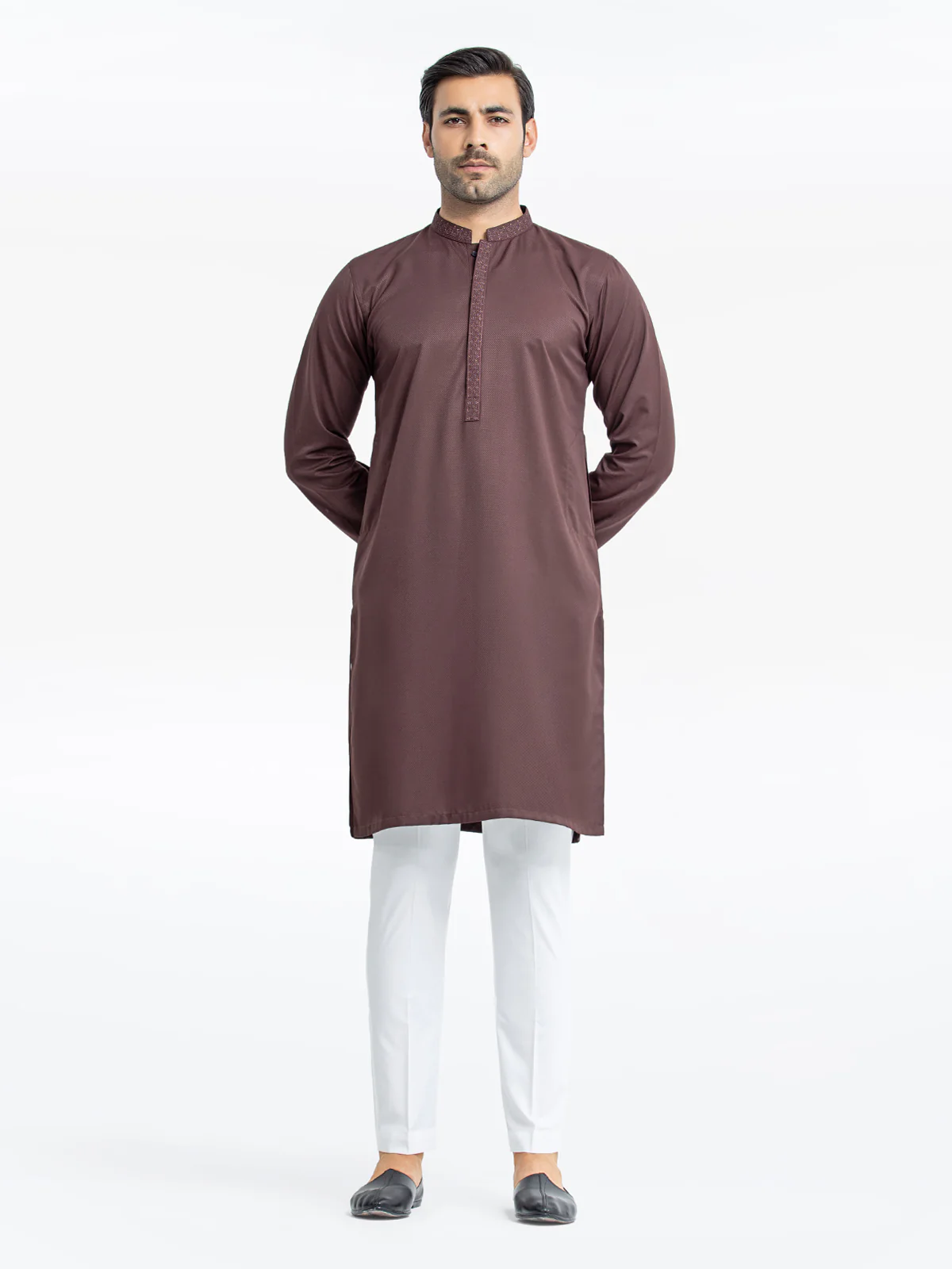 Embroidered Dobby Kurta - EMTK24-99440