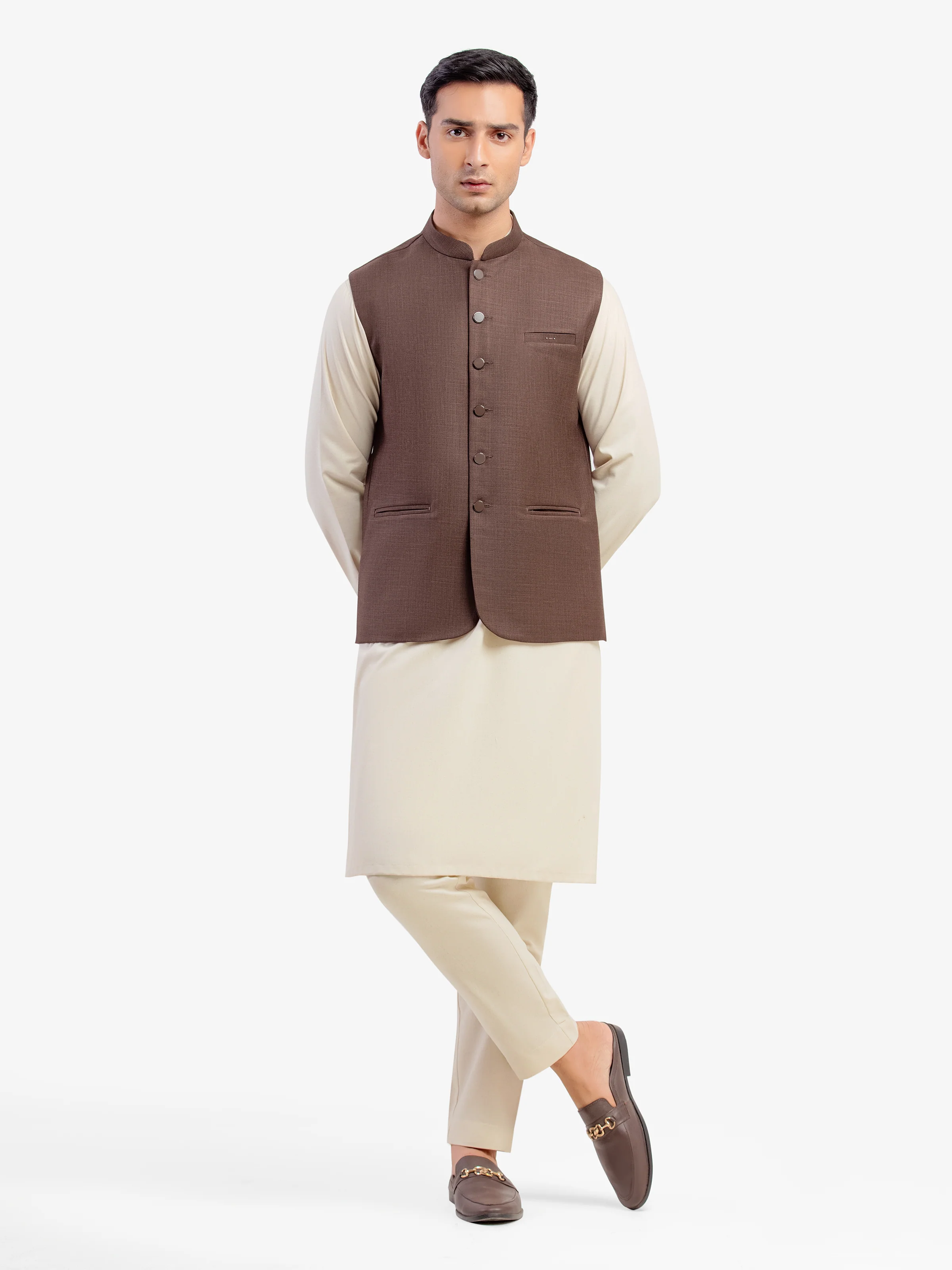 Plain Waistcoat - EMTWCP5-35988 - Image 2