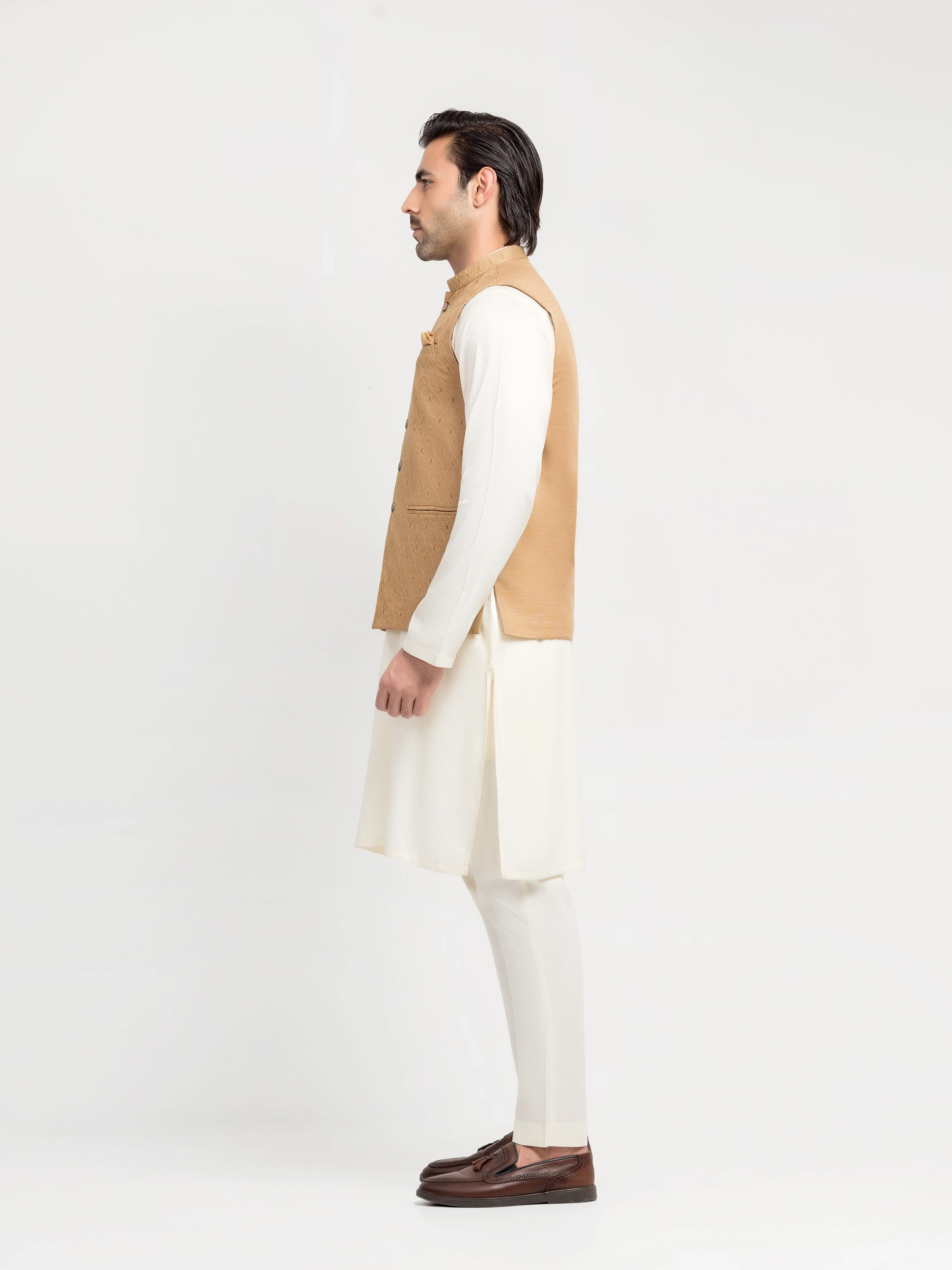 Embroidered Khaddar Waistcoat - EMTWCE5-36002 - Image 4