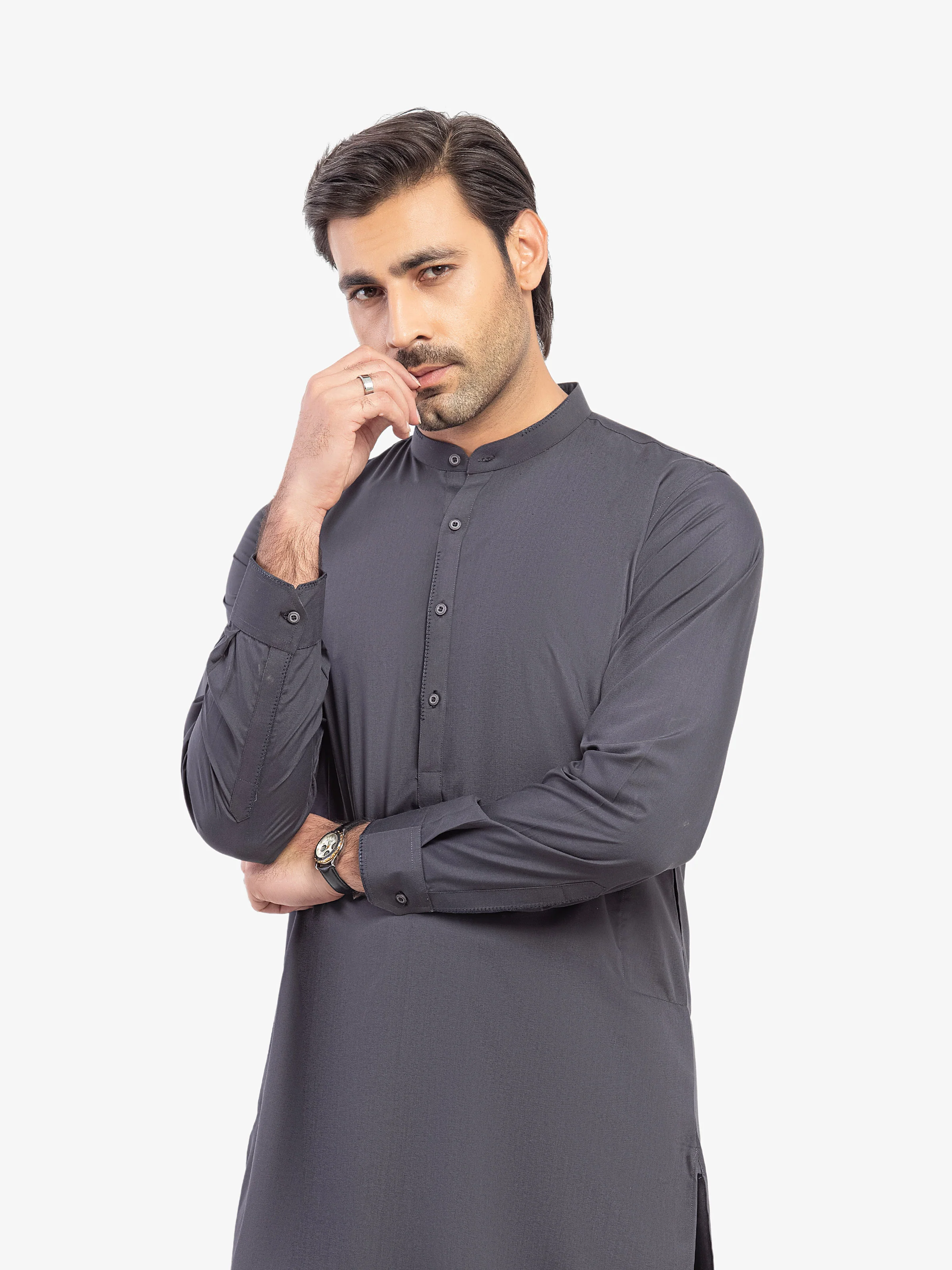 Embroidered Blended Kurta Pajama - EMTKPT5-083 - Image 2