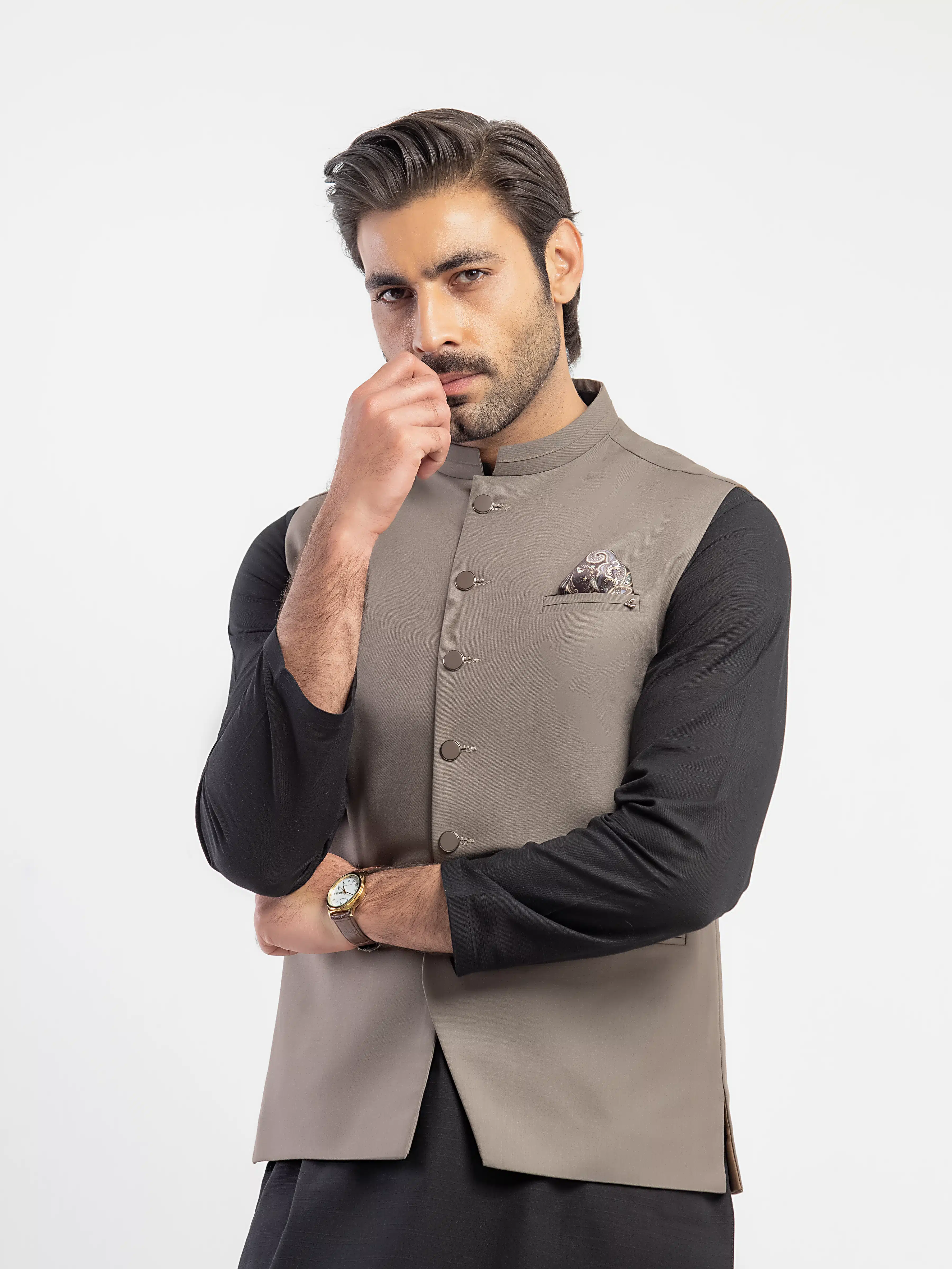 Plain Waistcoat - EMTWCP5-36003 - Image 3