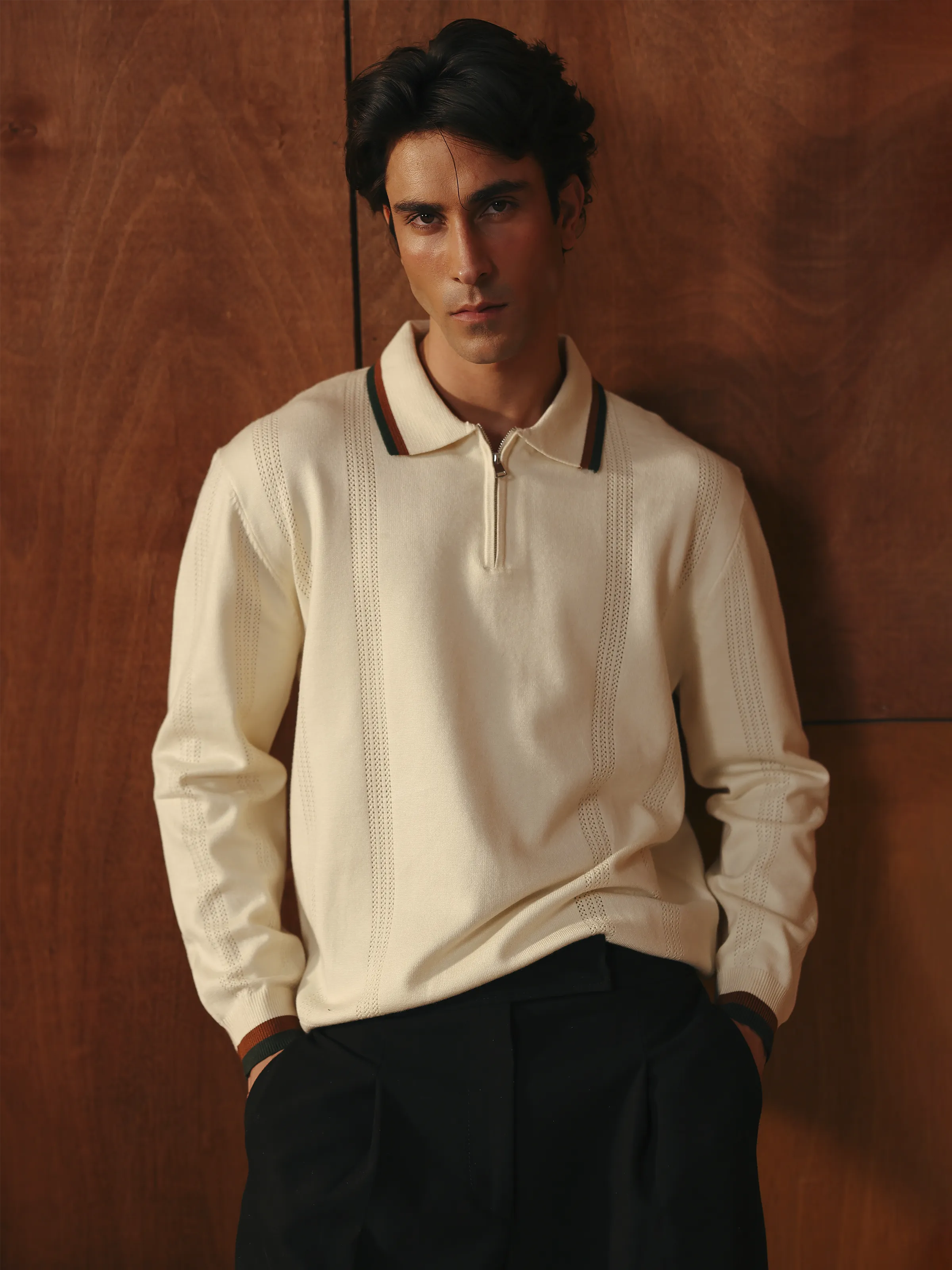 Quarter Zip-Up Sweater - EMTSWT5-019