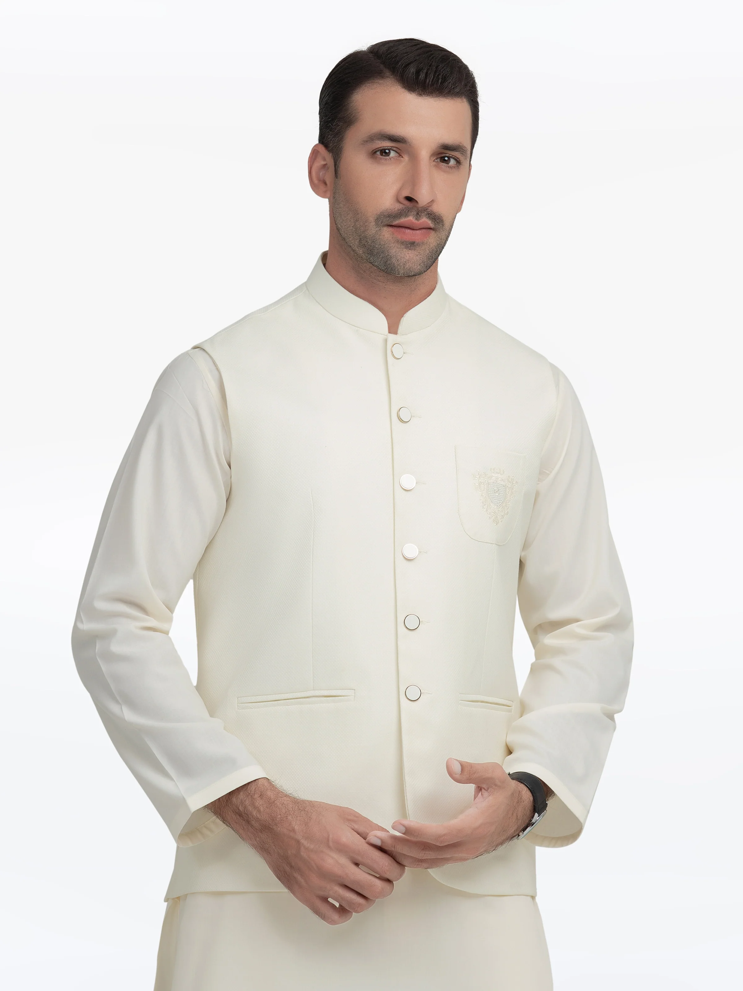 Embroidered Waistcoat Suit - EMTWCS5-007