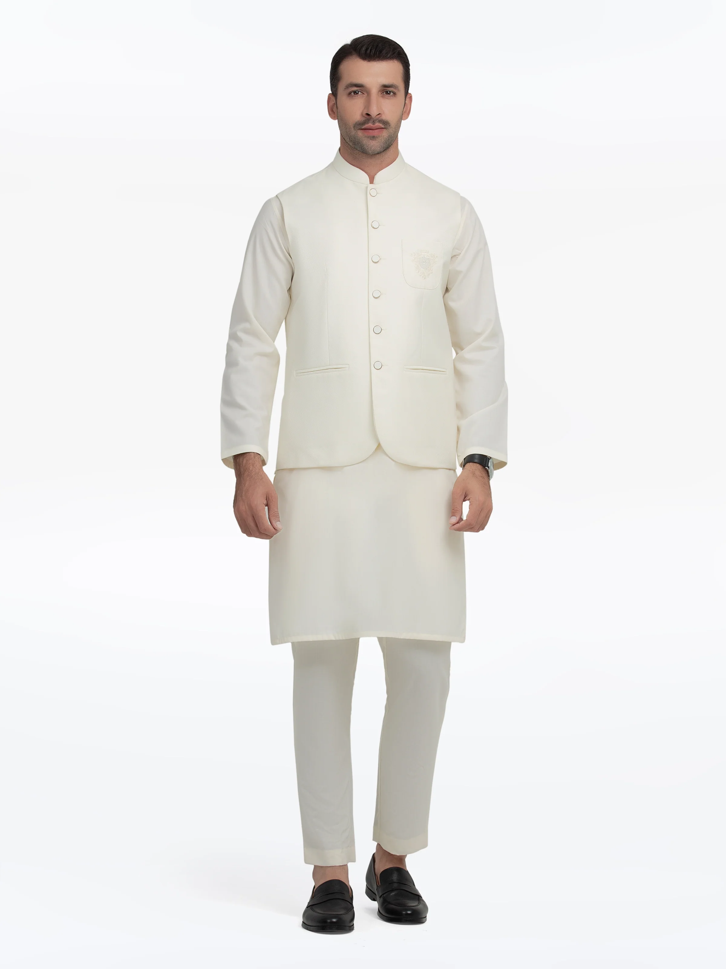 Embroidered Waistcoat Suit - EMTWCS5-007 - Image 2