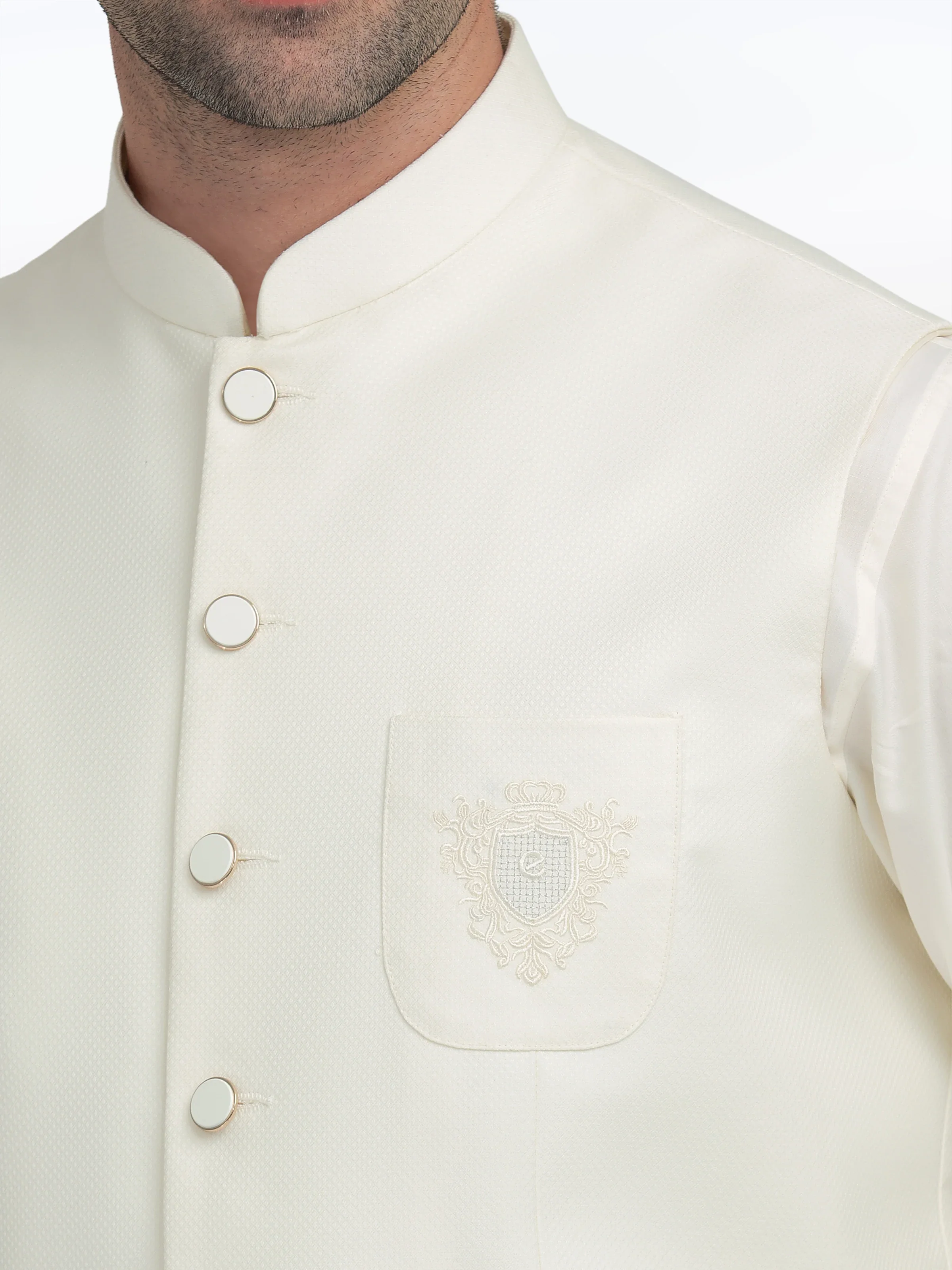 Embroidered Waistcoat Suit - EMTWCS5-007 - Image 3