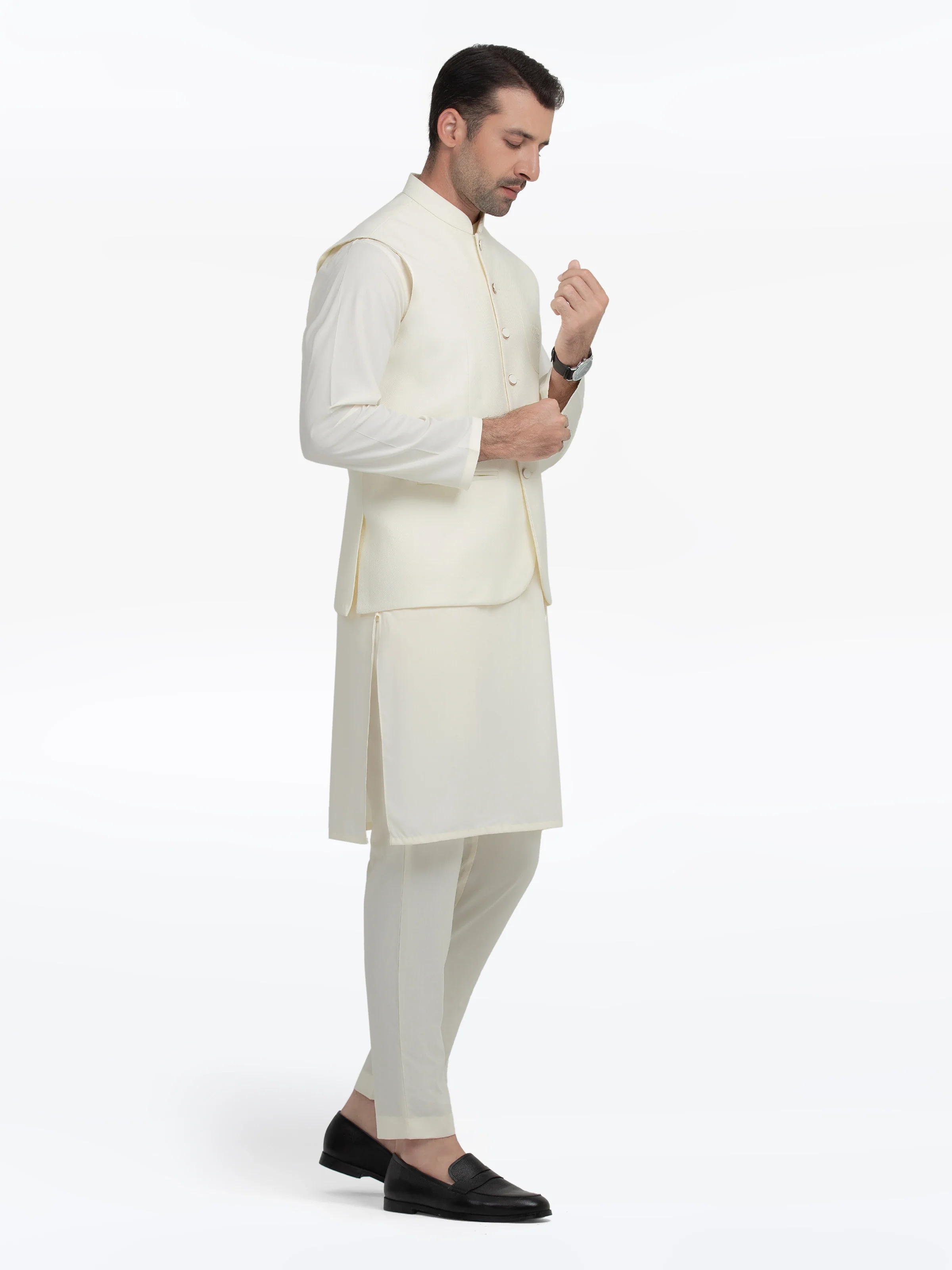 Embroidered Waistcoat Suit - EMTWCS5-007 - Image 4