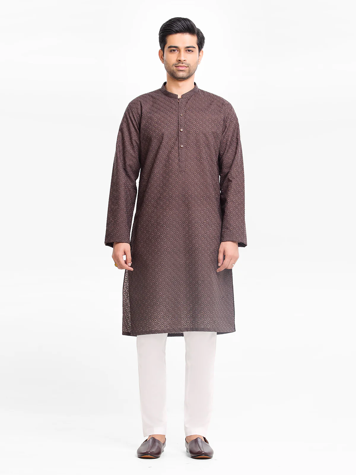 Embroidered Cotton Kurta - EMTK24-99423