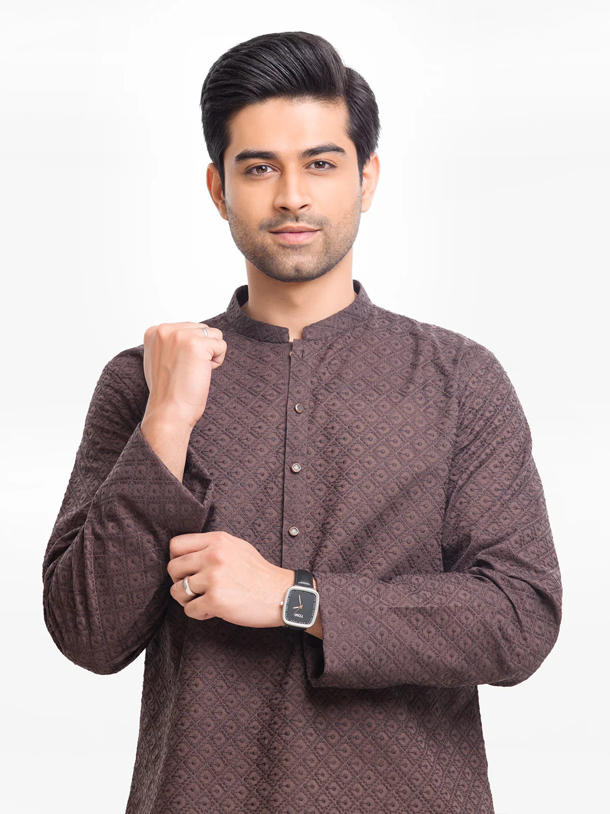 Embroidered Cotton Kurta - EMTK24-99423 - Image 2