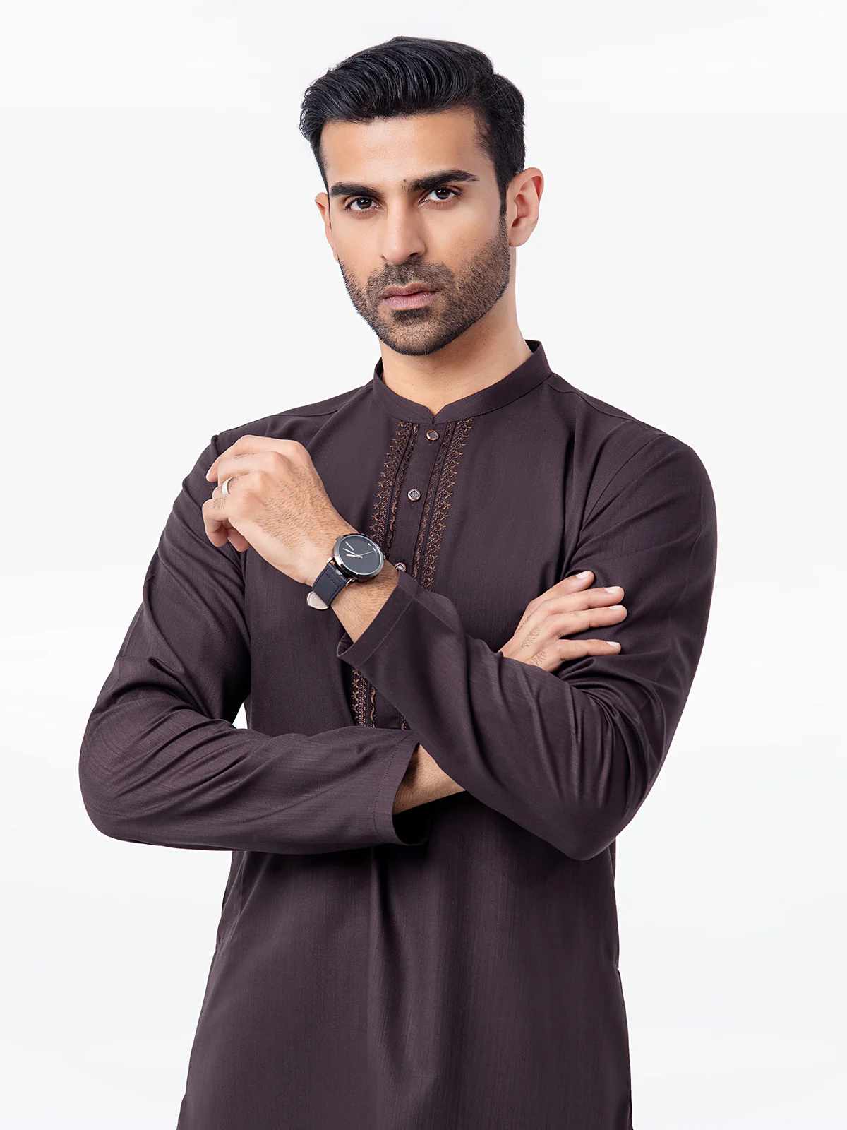 Embroidered Blended Kurta Pajama - EMTSW23-99402 - Image 2