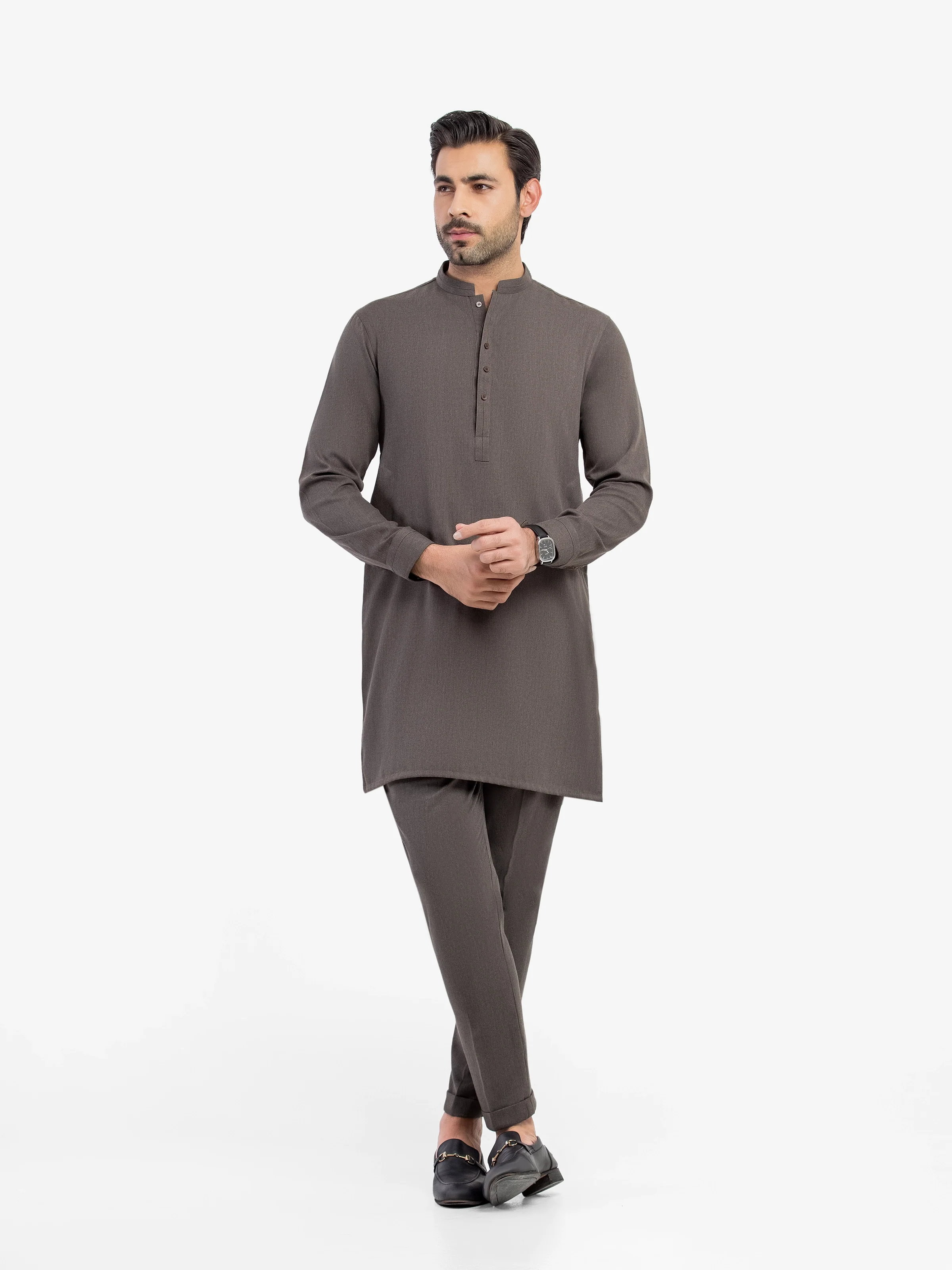 Embroidered Blended Kurta Pajama - EMTKPT5-085