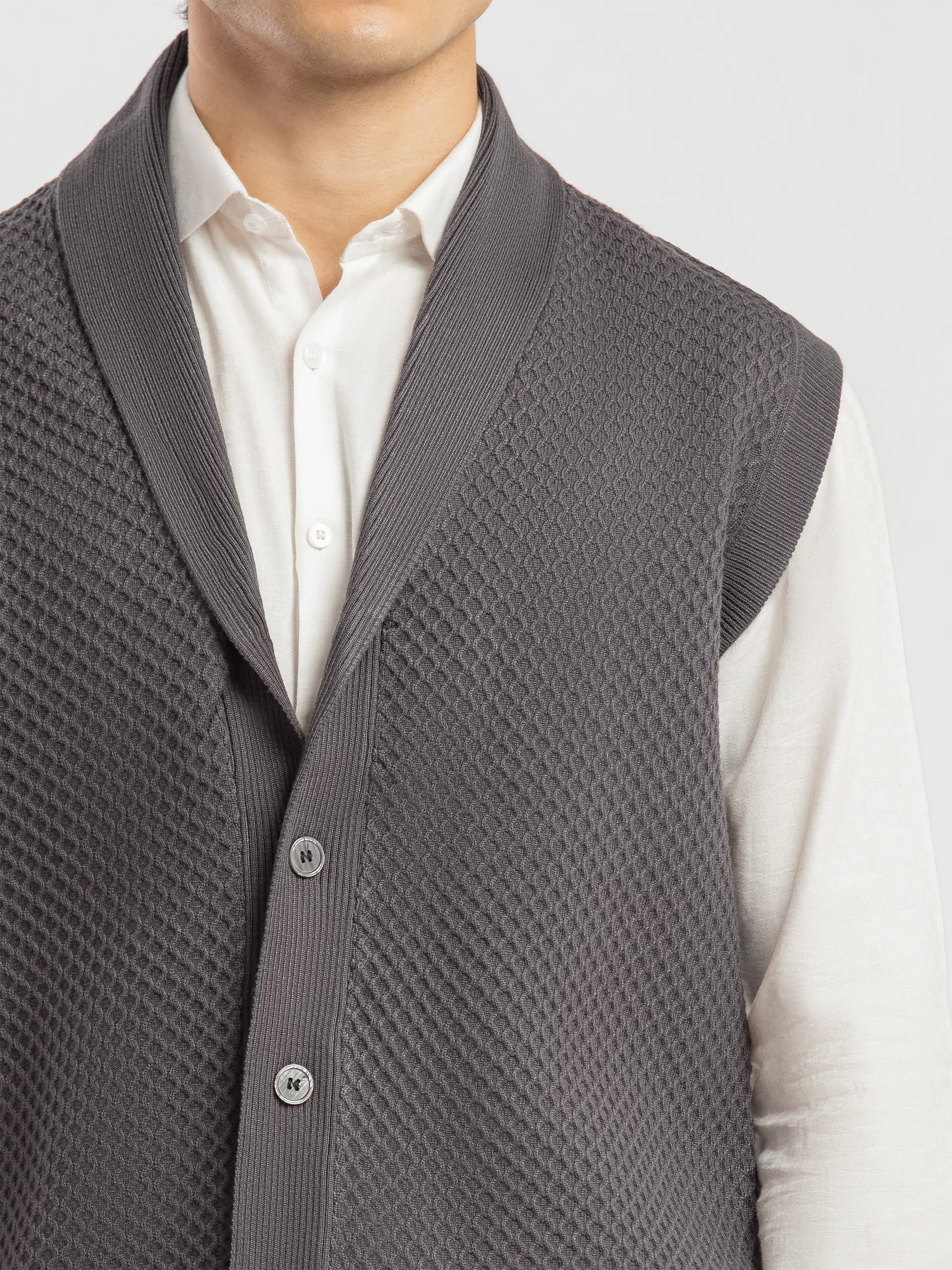 Shawl Collar Cardigan - EMTSWT5-002 - Image 3