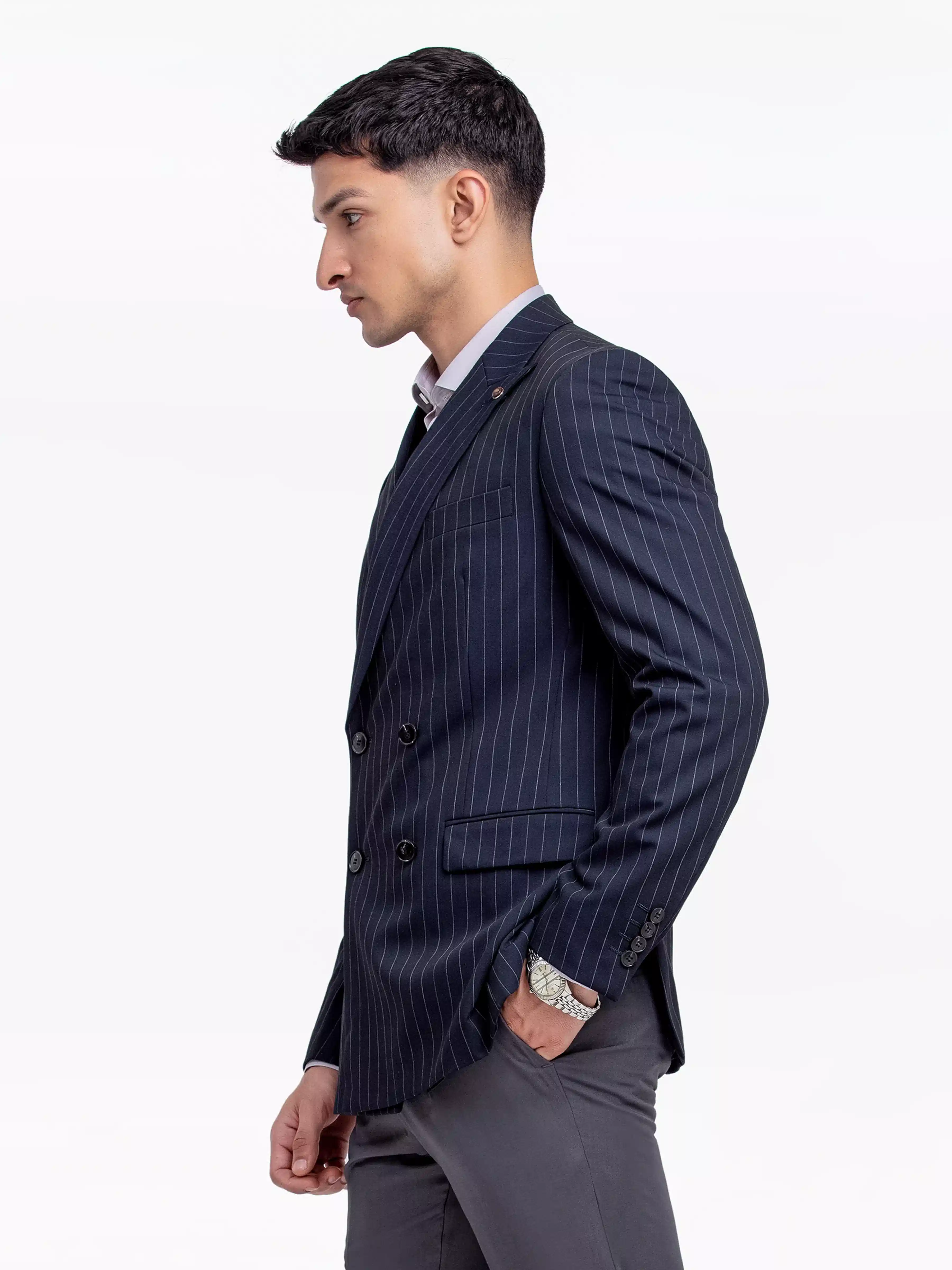 Striped Blazer - EMTB24-6876 - Image 4
