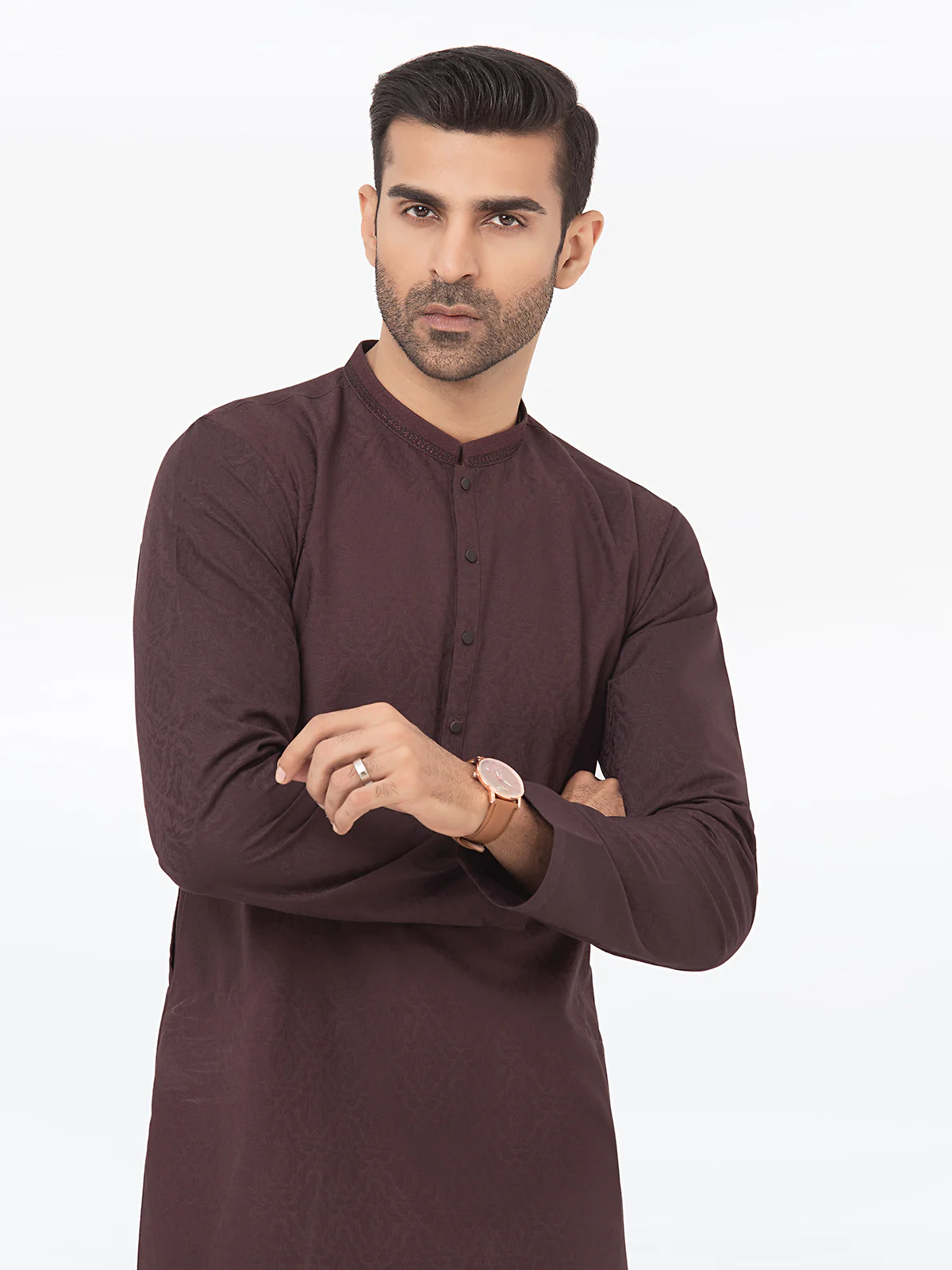 Embroidered Jacquard Kurta Pajama - EMTKPT24-017 - Image 2