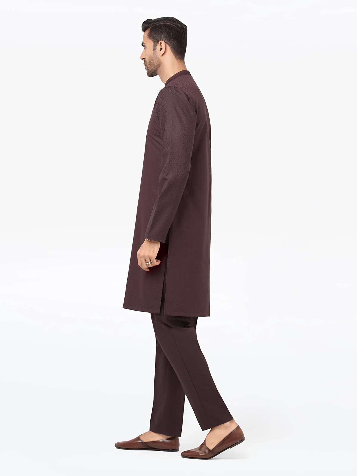 Embroidered Jacquard Kurta Pajama - EMTKPT24-017 - Image 3
