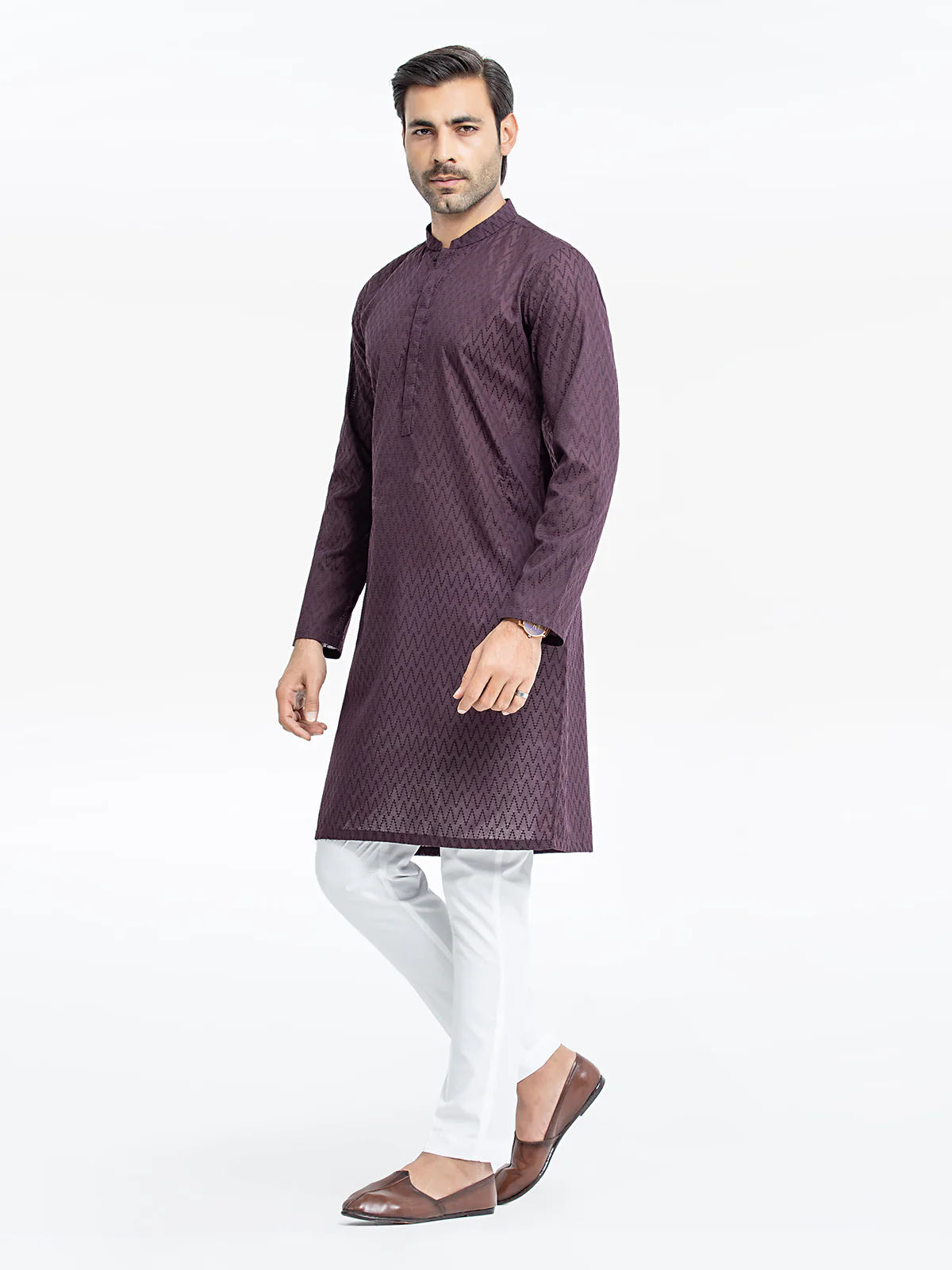 Embroidered Cotton Kurta - EMTK24-99437 - Image 3