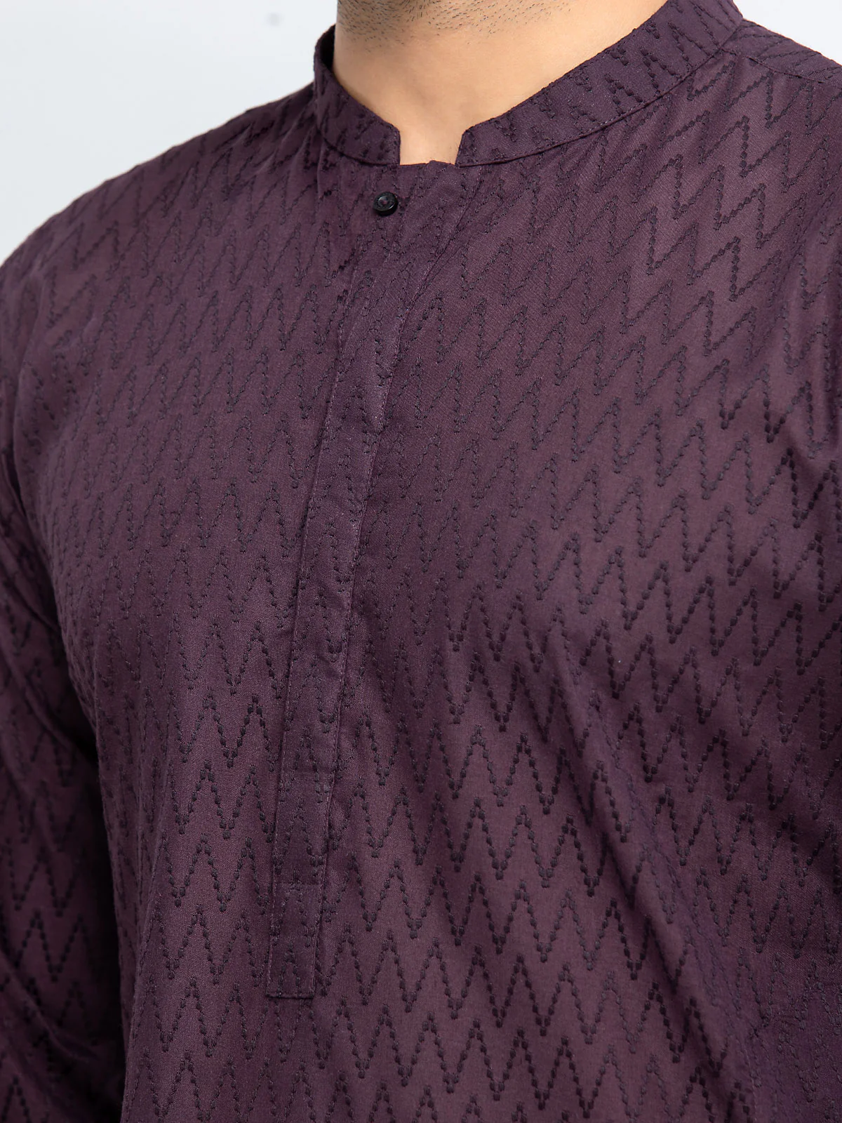 Embroidered Cotton Kurta - EMTK24-99437 - Image 4
