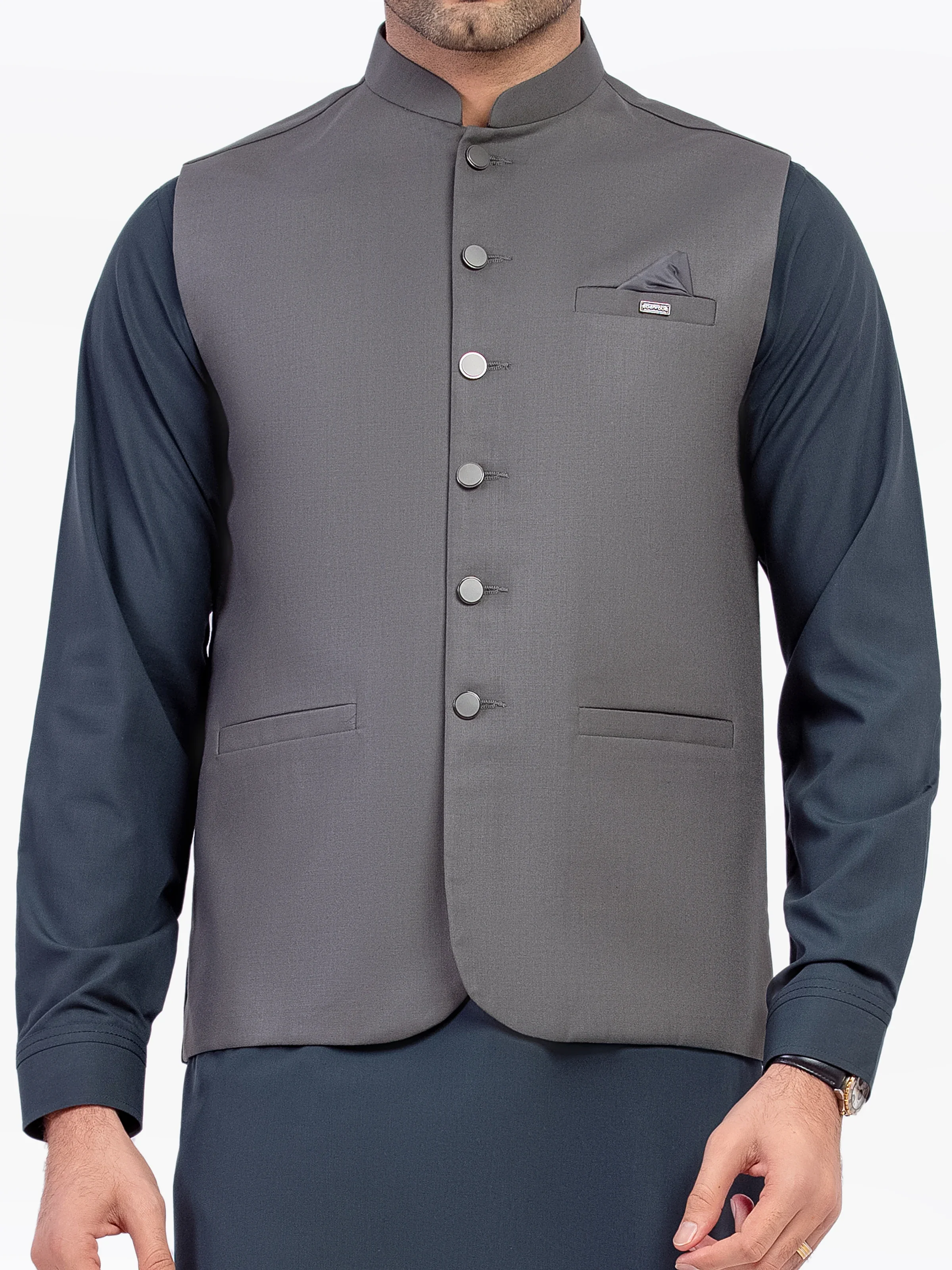 Plain Waistcoat - EMTWCP5-35950 - Image 3