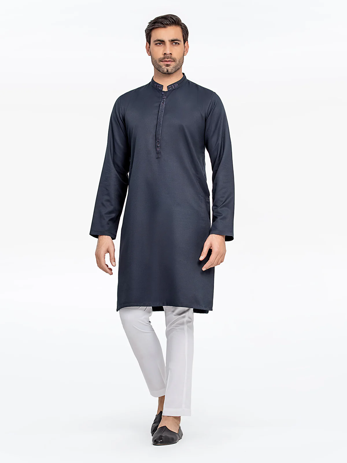 Embroidered Dobby Kurta - EMTK24-99429