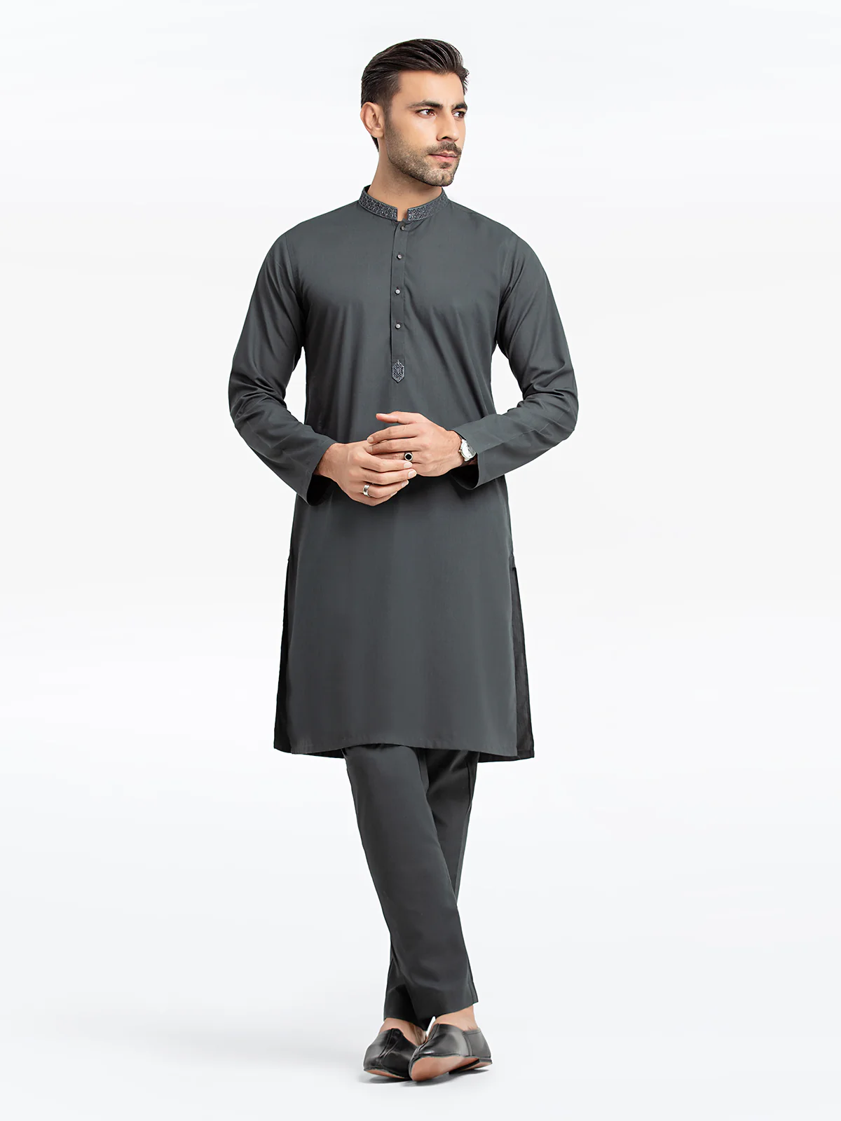Embroidered Blended Kurta Pajama - EMTKPT24-040