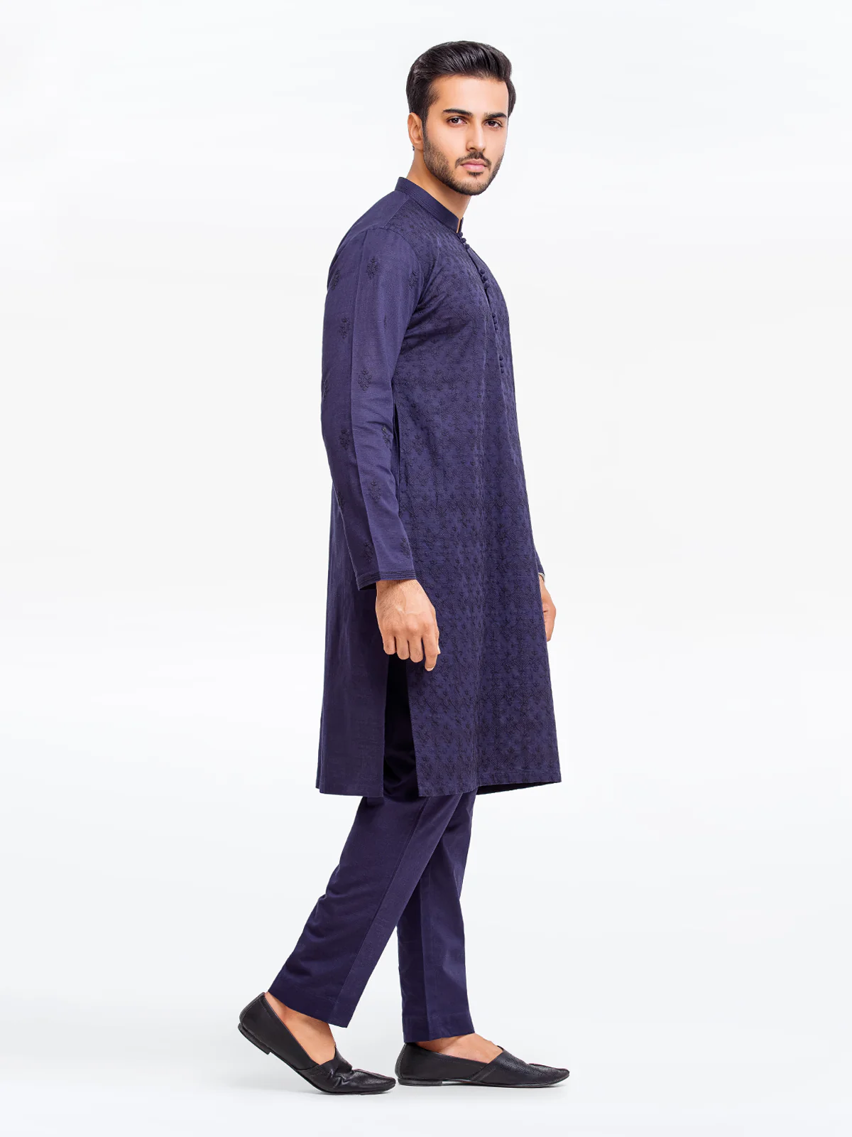 Embroidered Blended Kurta Pajama - EMTSC23-090 - Image 4