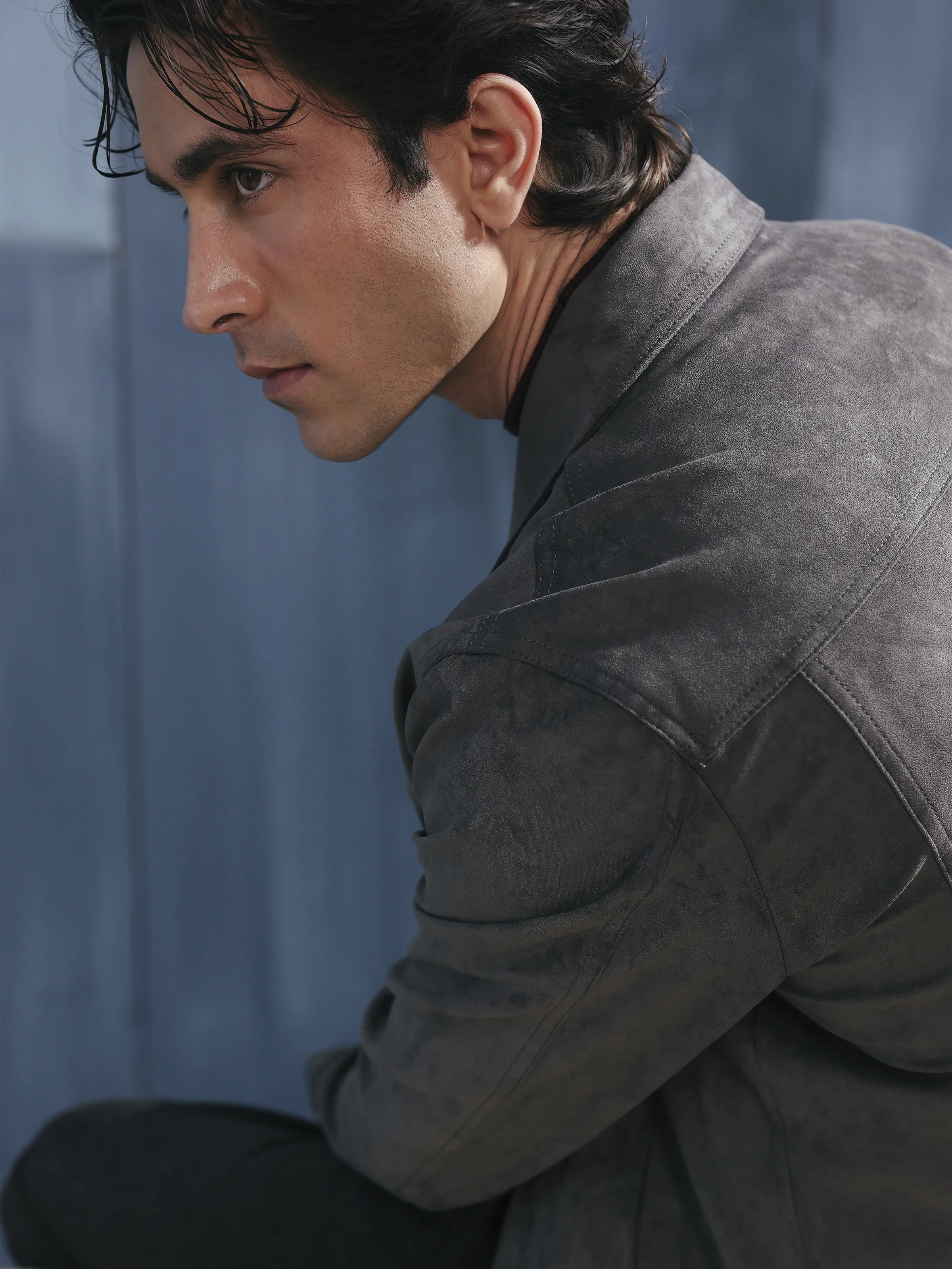 Double Pocket Suede Jacket - EMTJ5-004 - Image 5