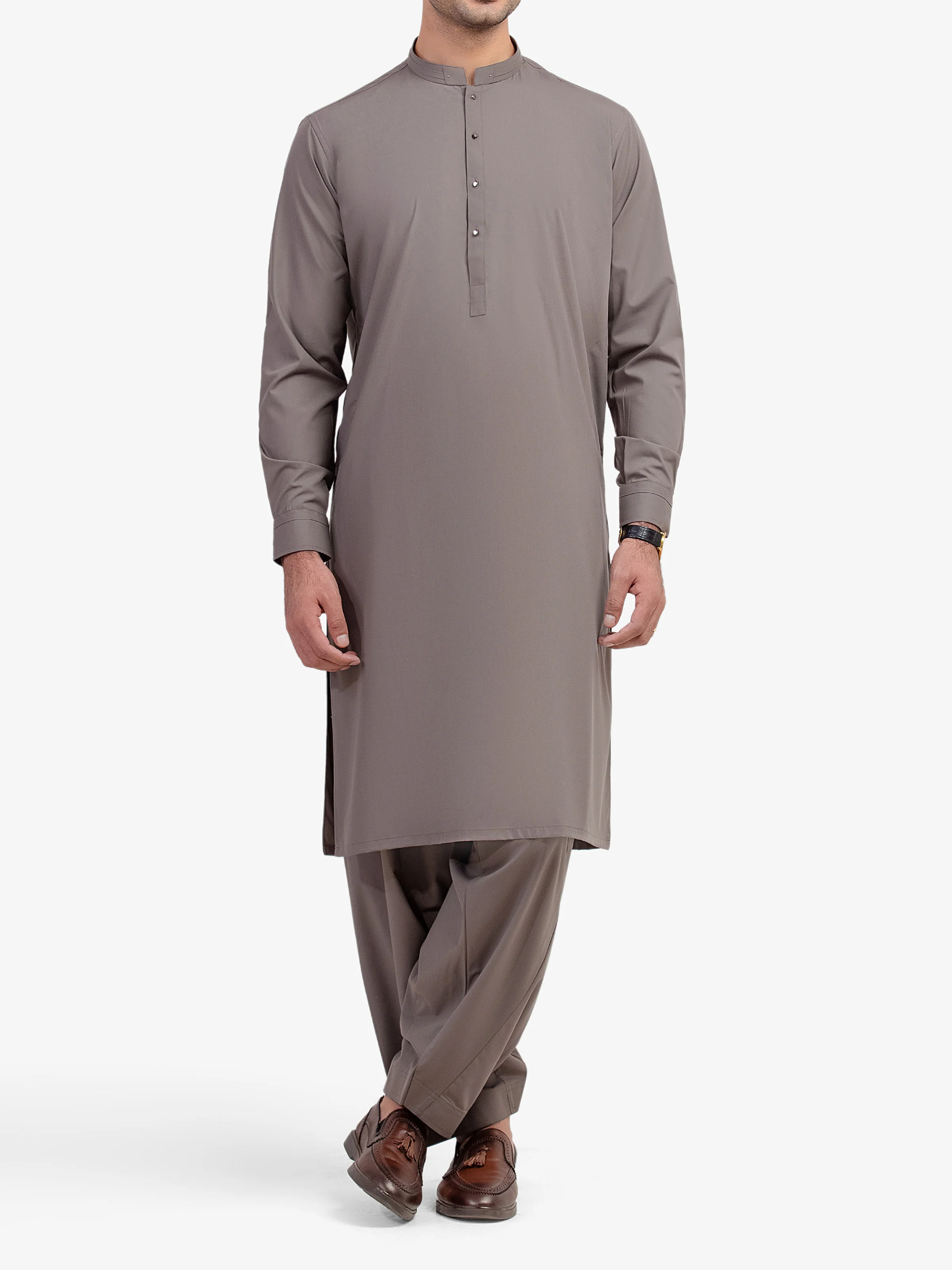 Men's Grey Shalwar Kameez - EMTKS5-41165