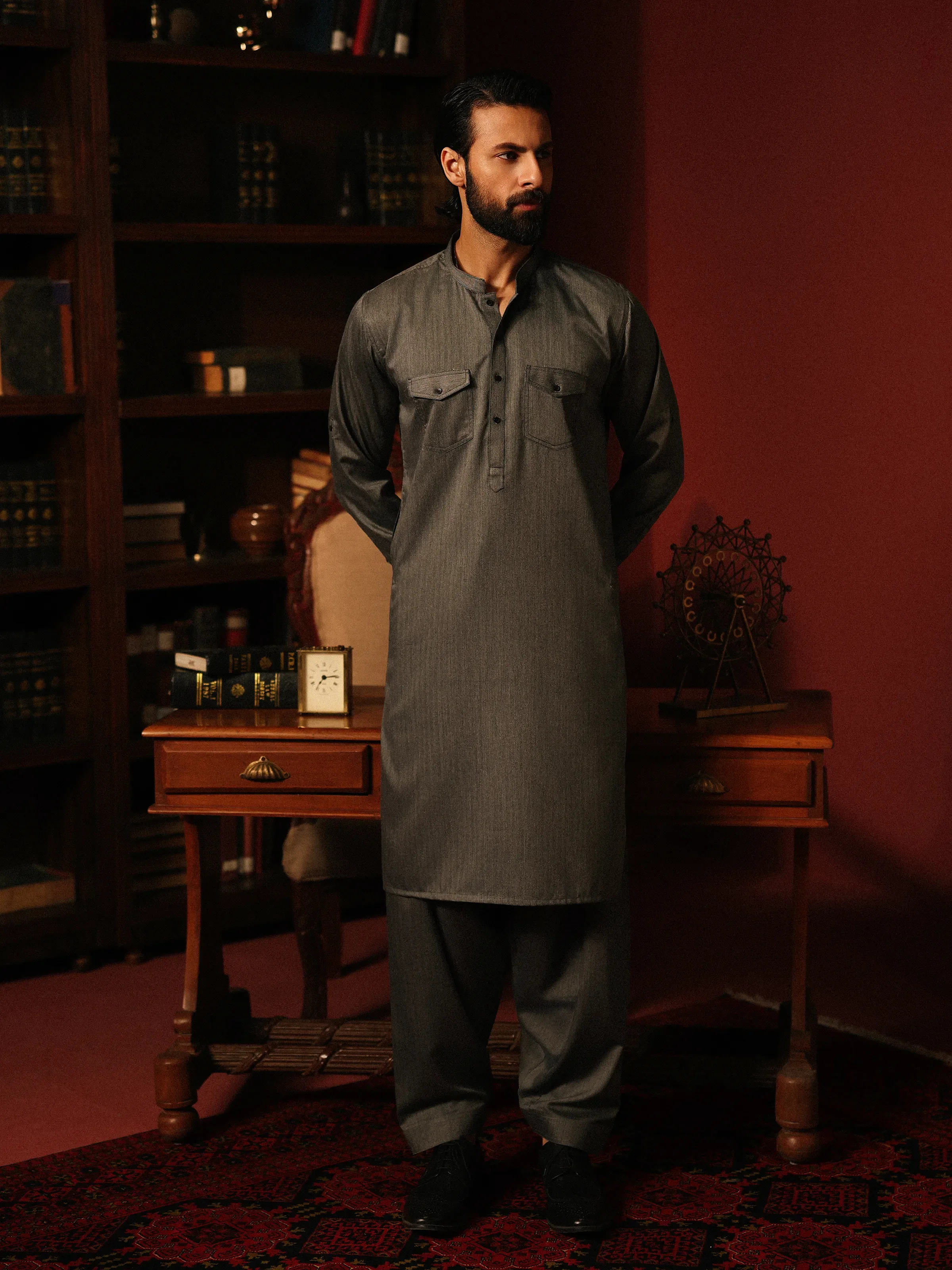 Blended Shalwar Kameez - EMTKST5-99621 - Image 3