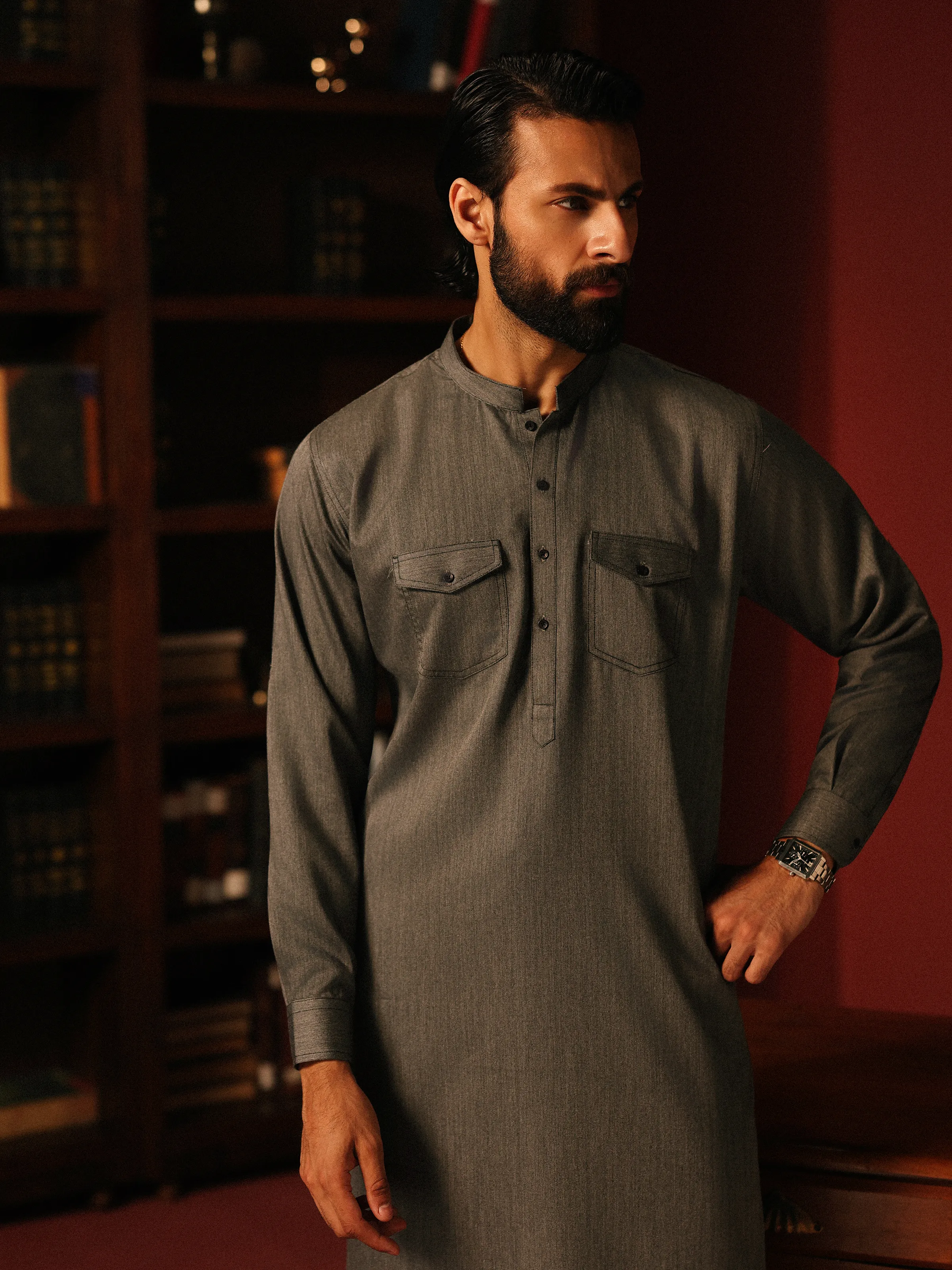 Blended Shalwar Kameez - EMTKST5-99621 - Image 5