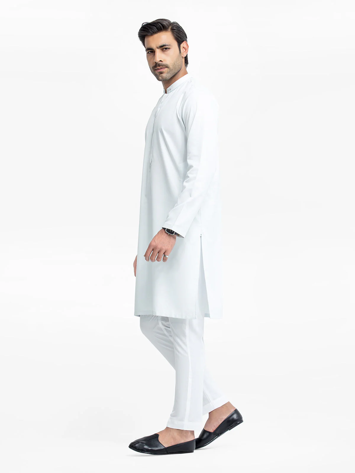 Embroidered Dobby Kurta - EMTK24-99443 - Image 4