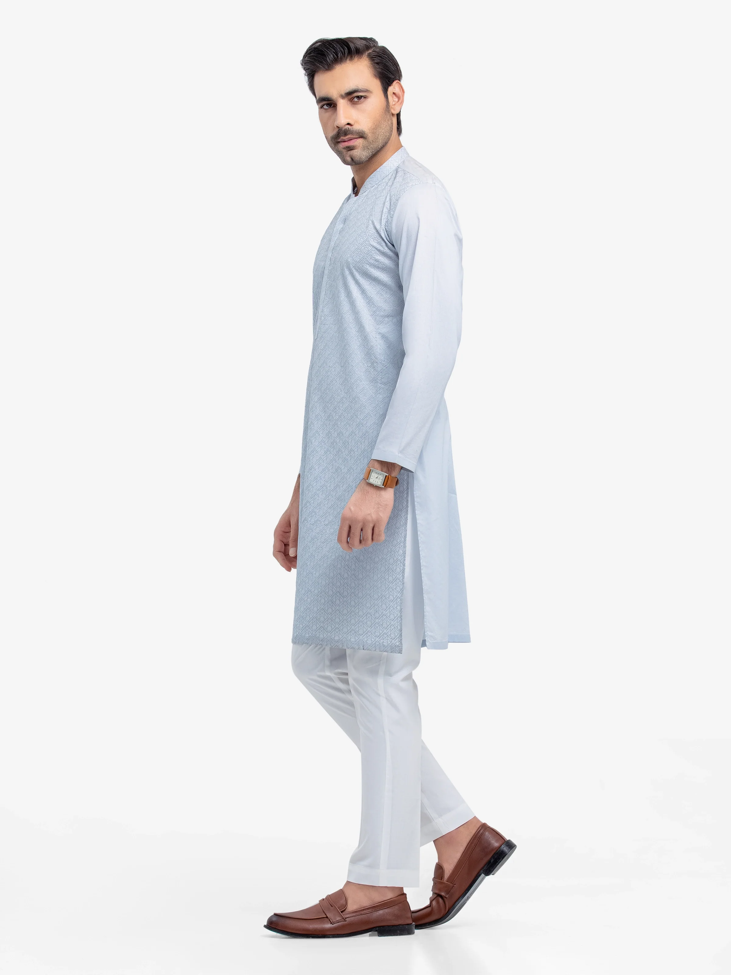 Embroidered Cotton Kurta - EMTK25-99491 - Image 3