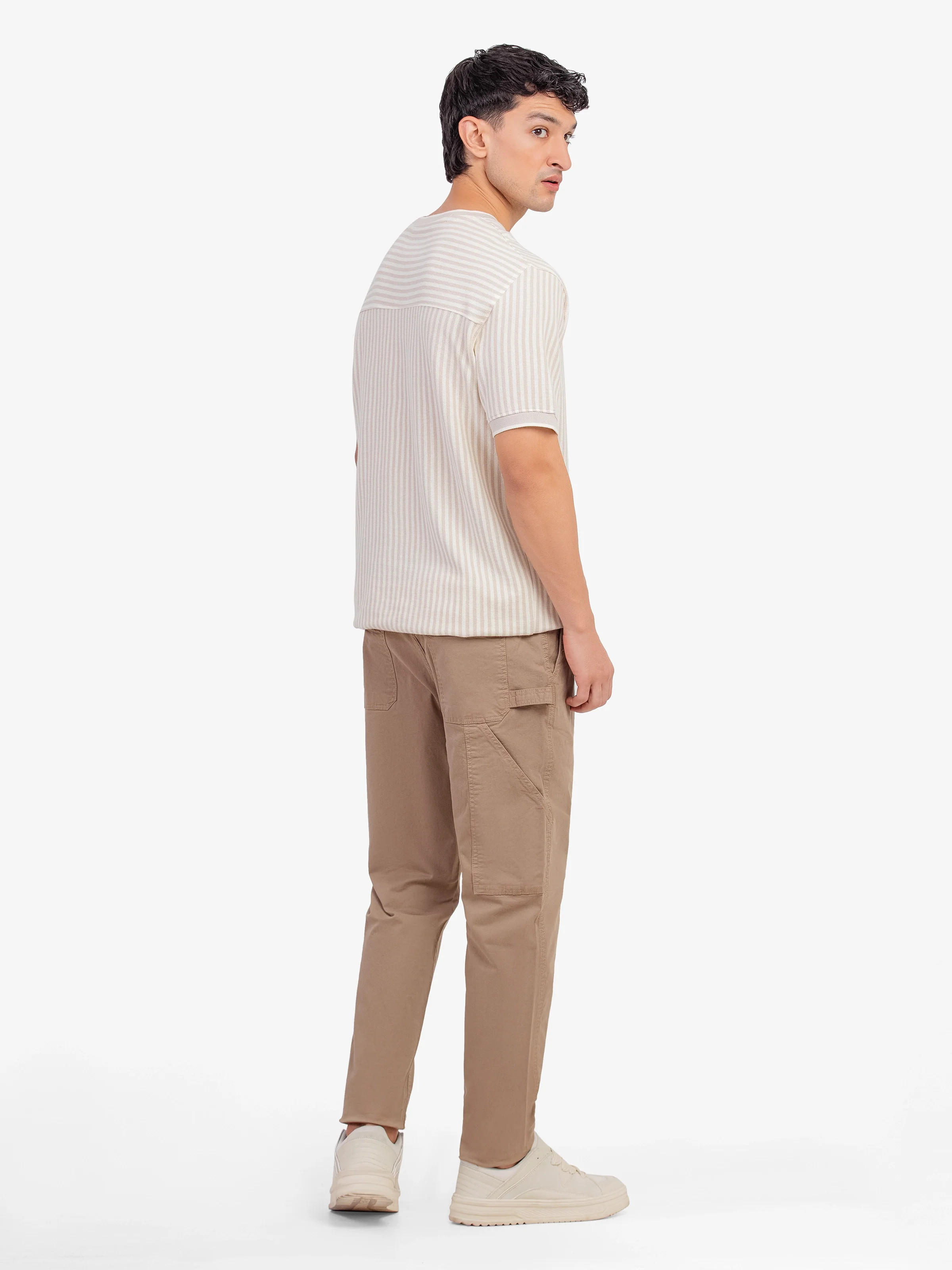 Crew Neck Striped Tee - EMTGT5-009 - Image 5