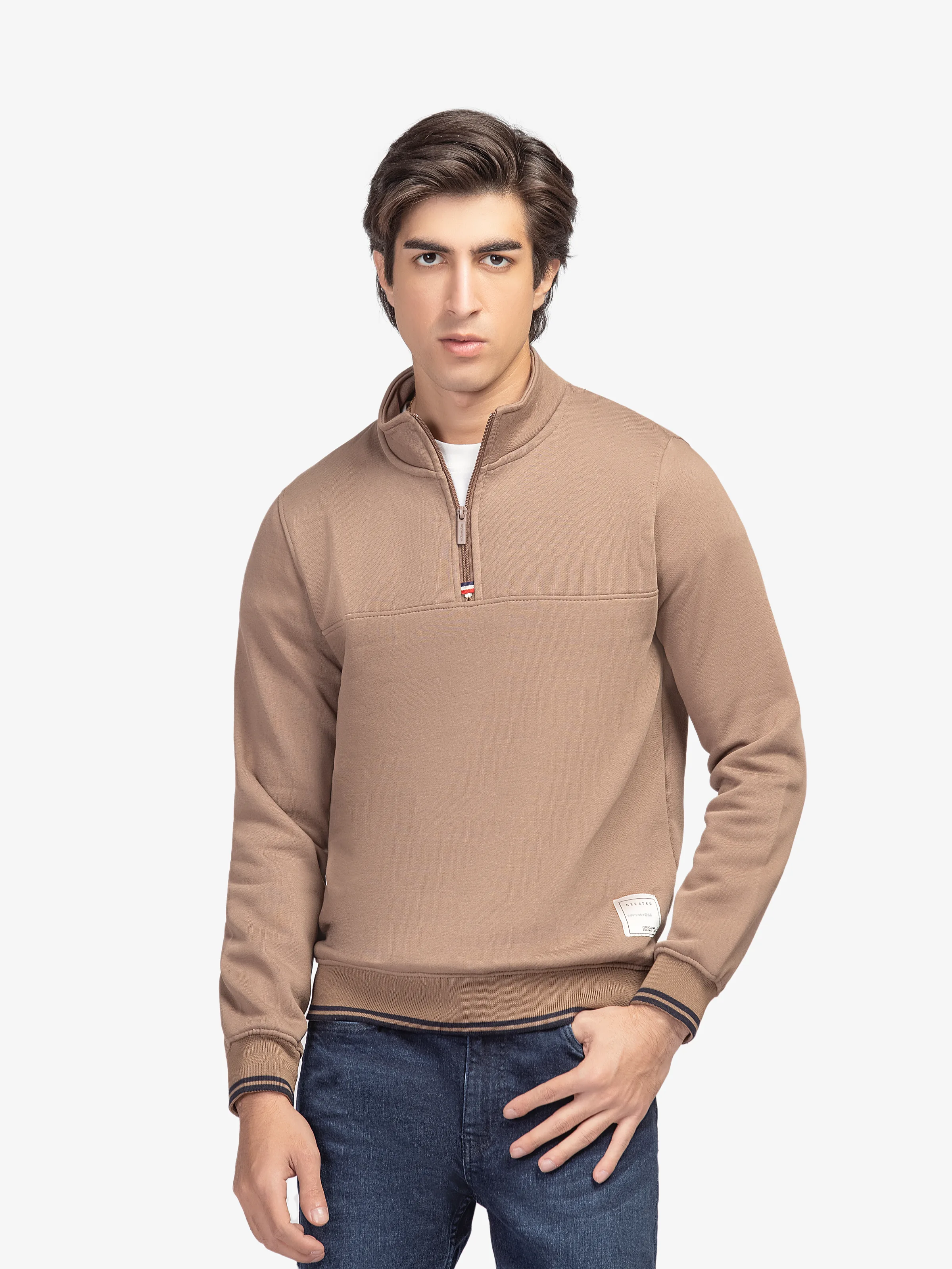 Quarter Zip-Up Sweatshirt - EMTSS5-003