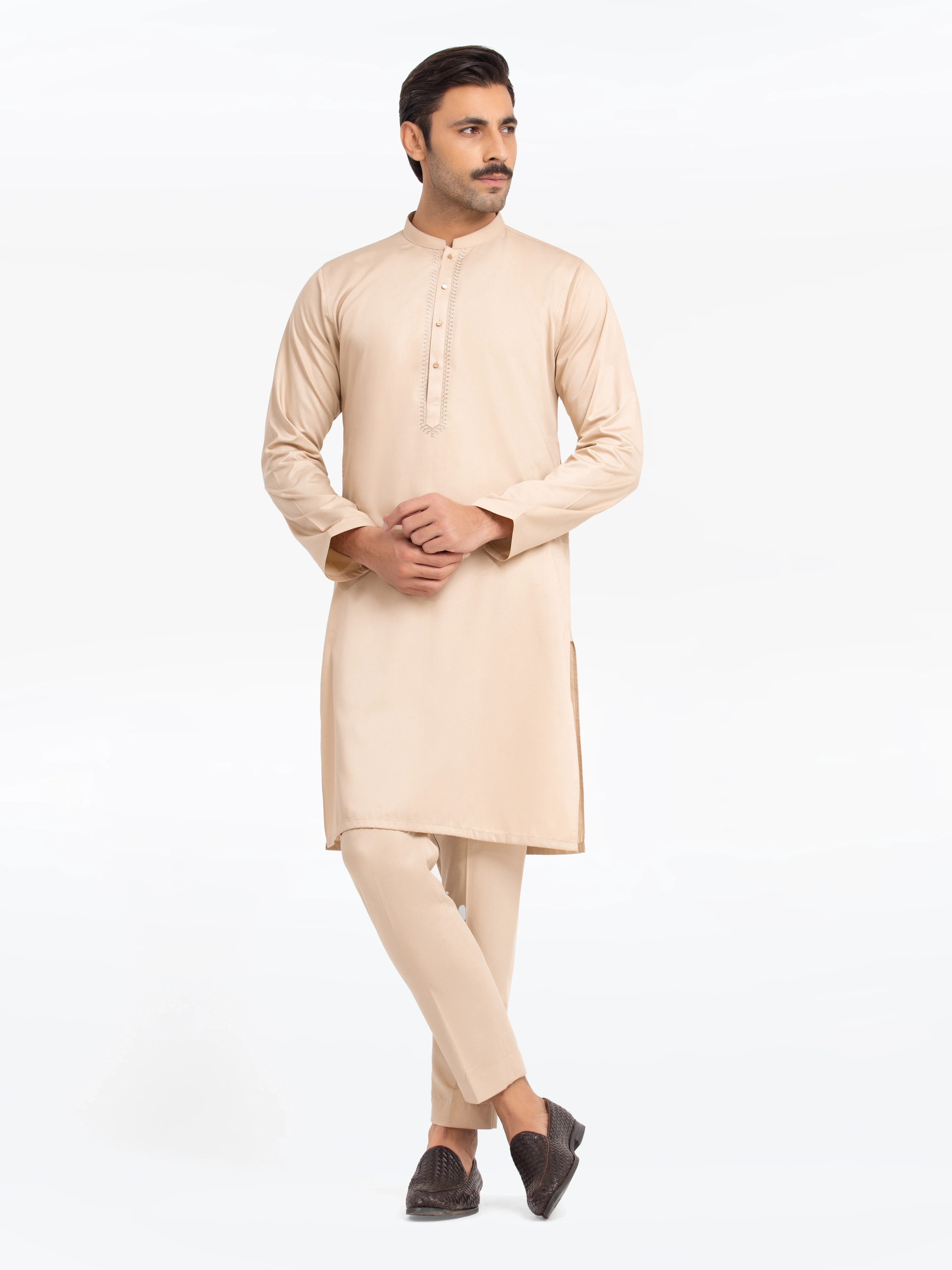 Embroidered Blended Kurta Pajama - EMTKPT24-047