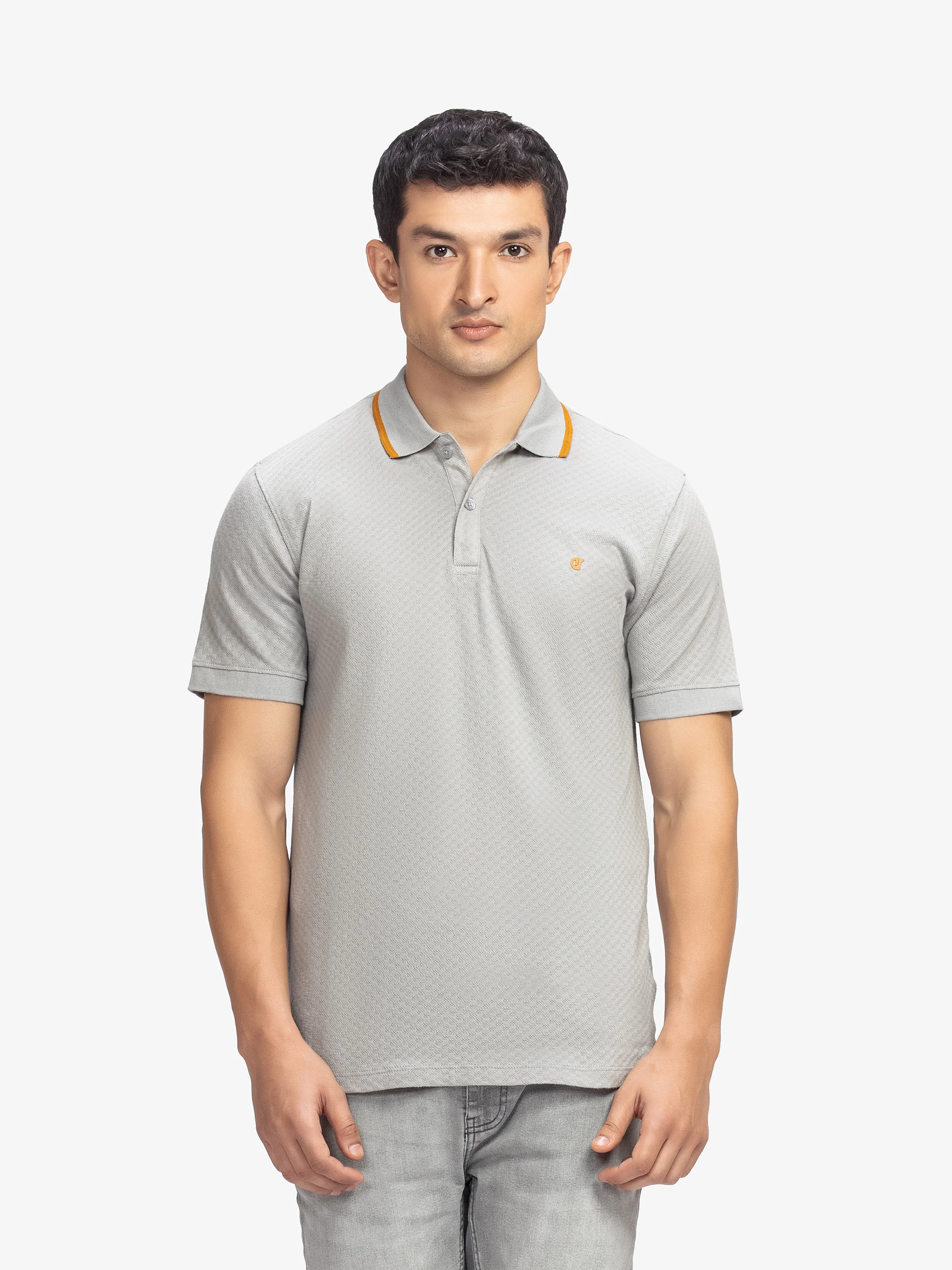 Men's Light Grey Polo Shirt - EMTPS6-086