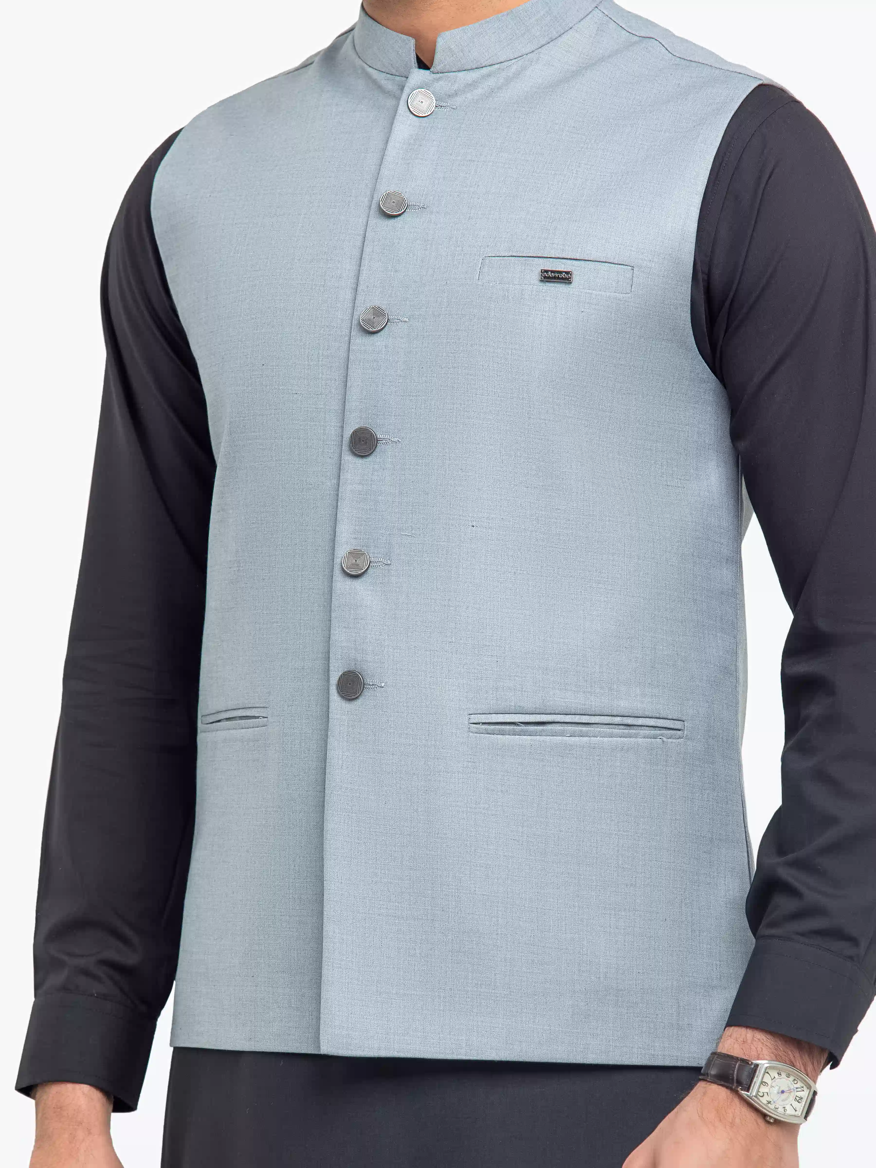 Plain Waistcoat - EMTWCP5-35948 - Image 3