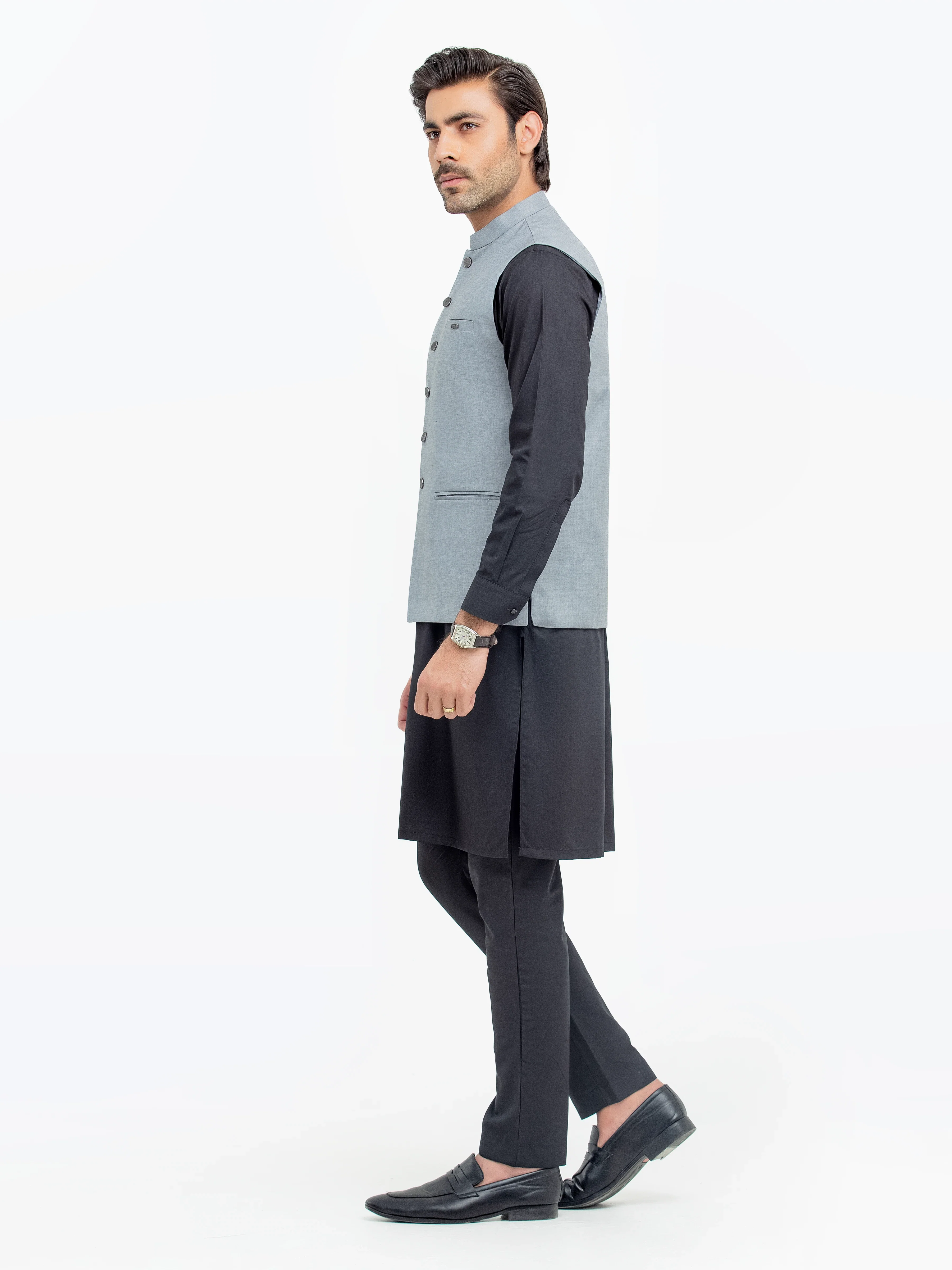 Plain Waistcoat - EMTWCP5-35948 - Image 4