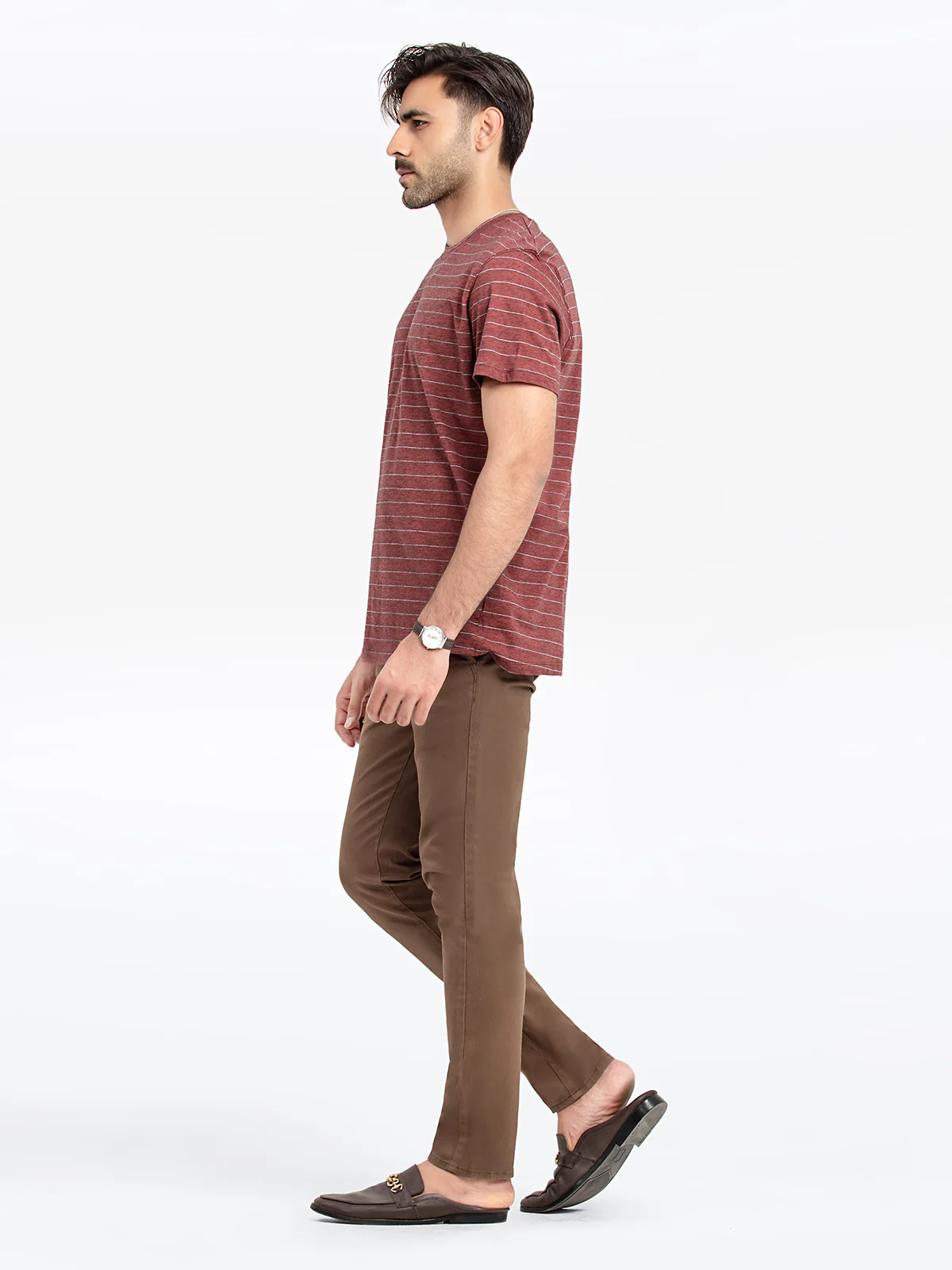 Crew Neck Striped Tee - EMTGT24-015 - Image 3