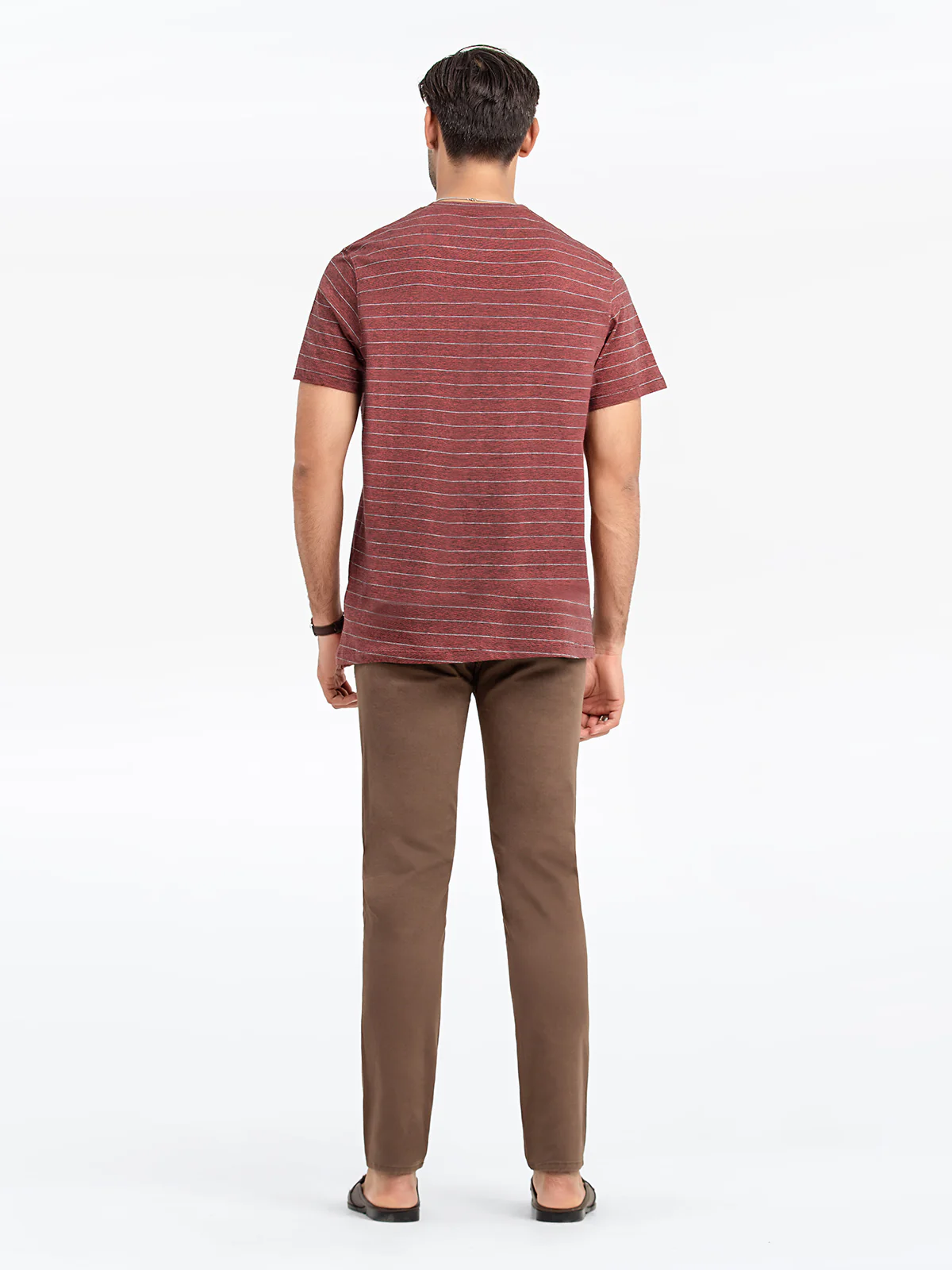 Crew Neck Striped Tee - EMTGT24-015 - Image 4