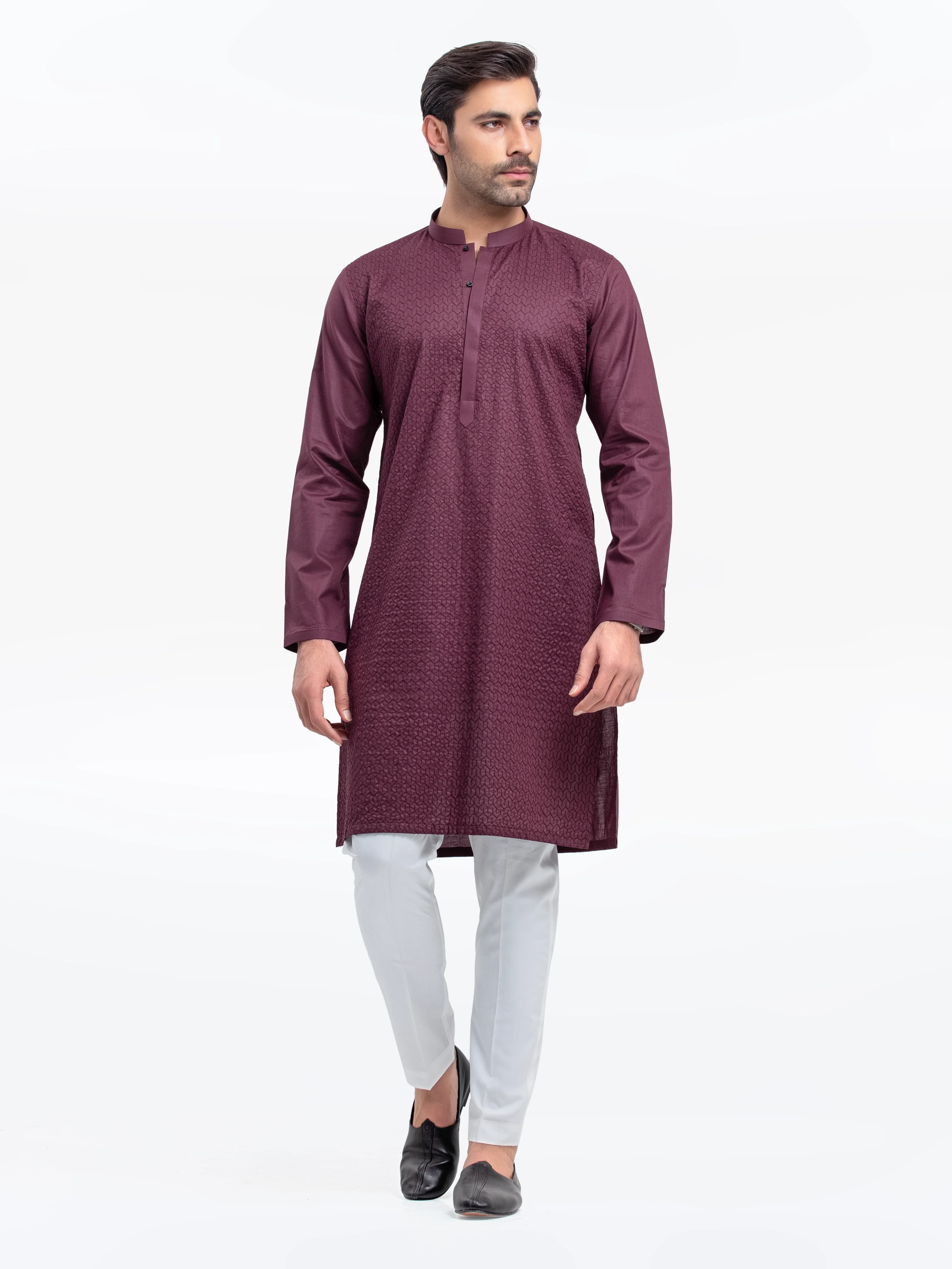 Embroidered Cotton Kurta - EMTK25-99493