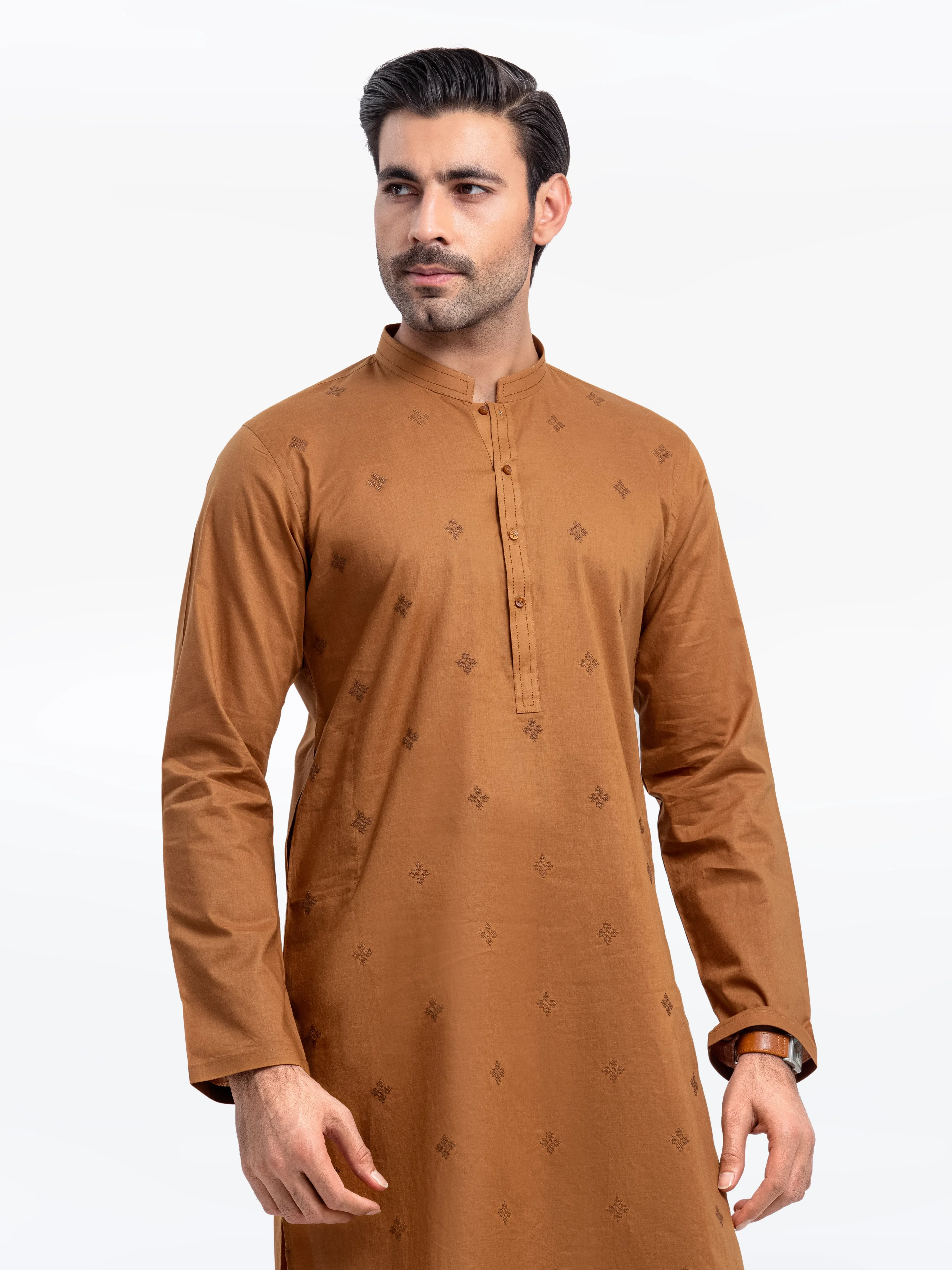 Embroidered Cotton Kurta - EMTK25-99498 - Image 2