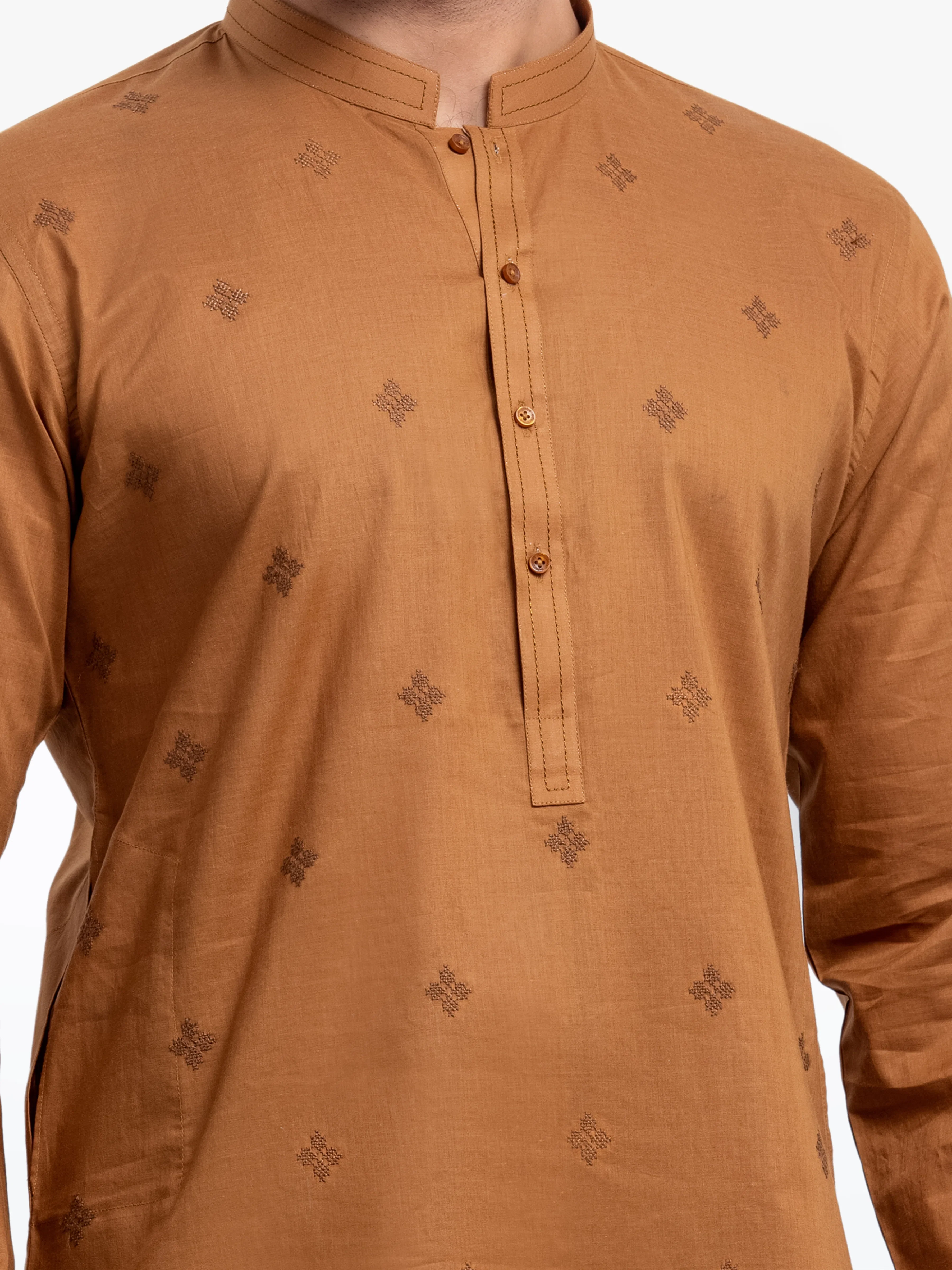Embroidered Cotton Kurta - EMTK25-99498 - Image 3