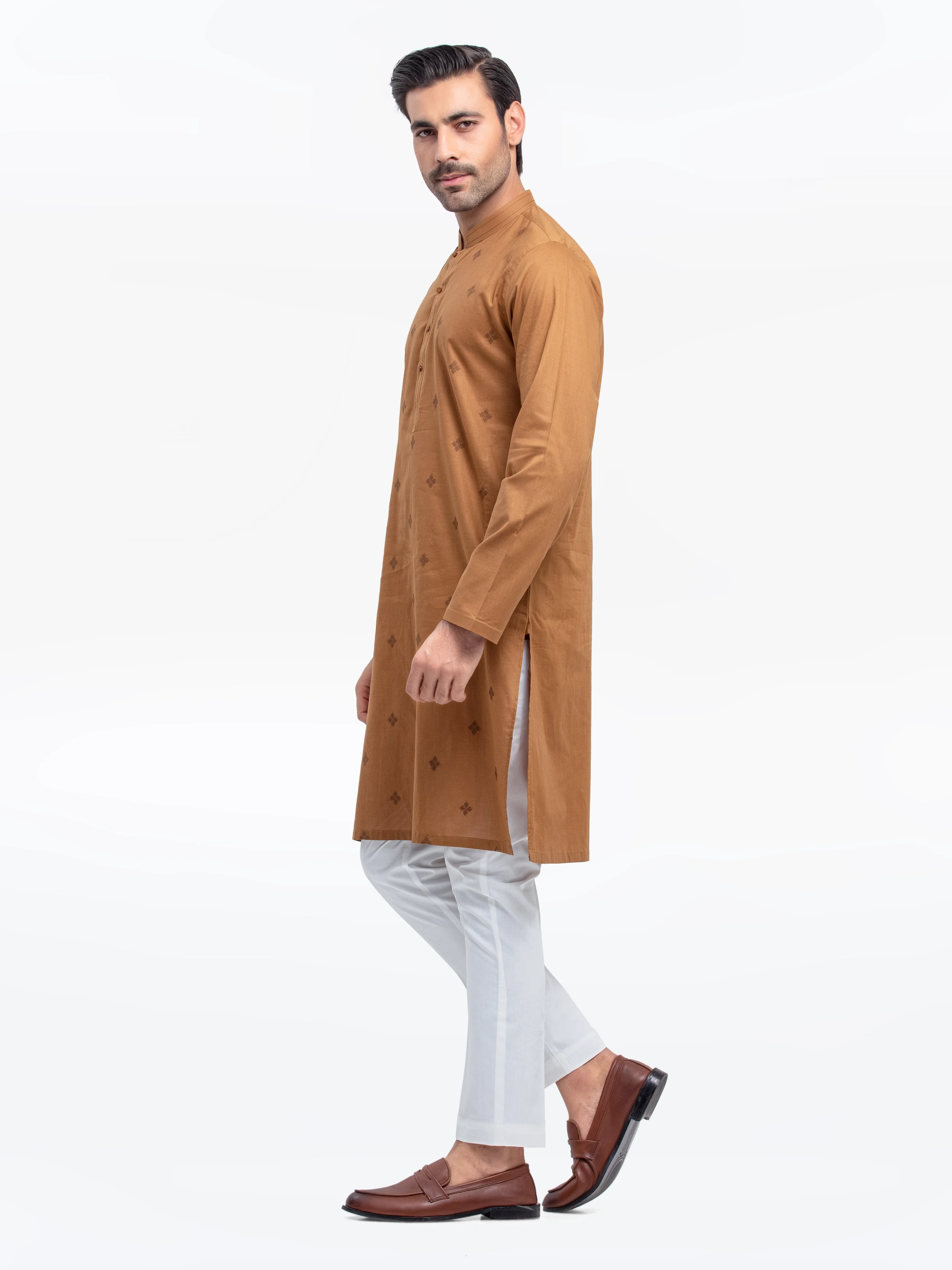 Embroidered Cotton Kurta - EMTK25-99498 - Image 4