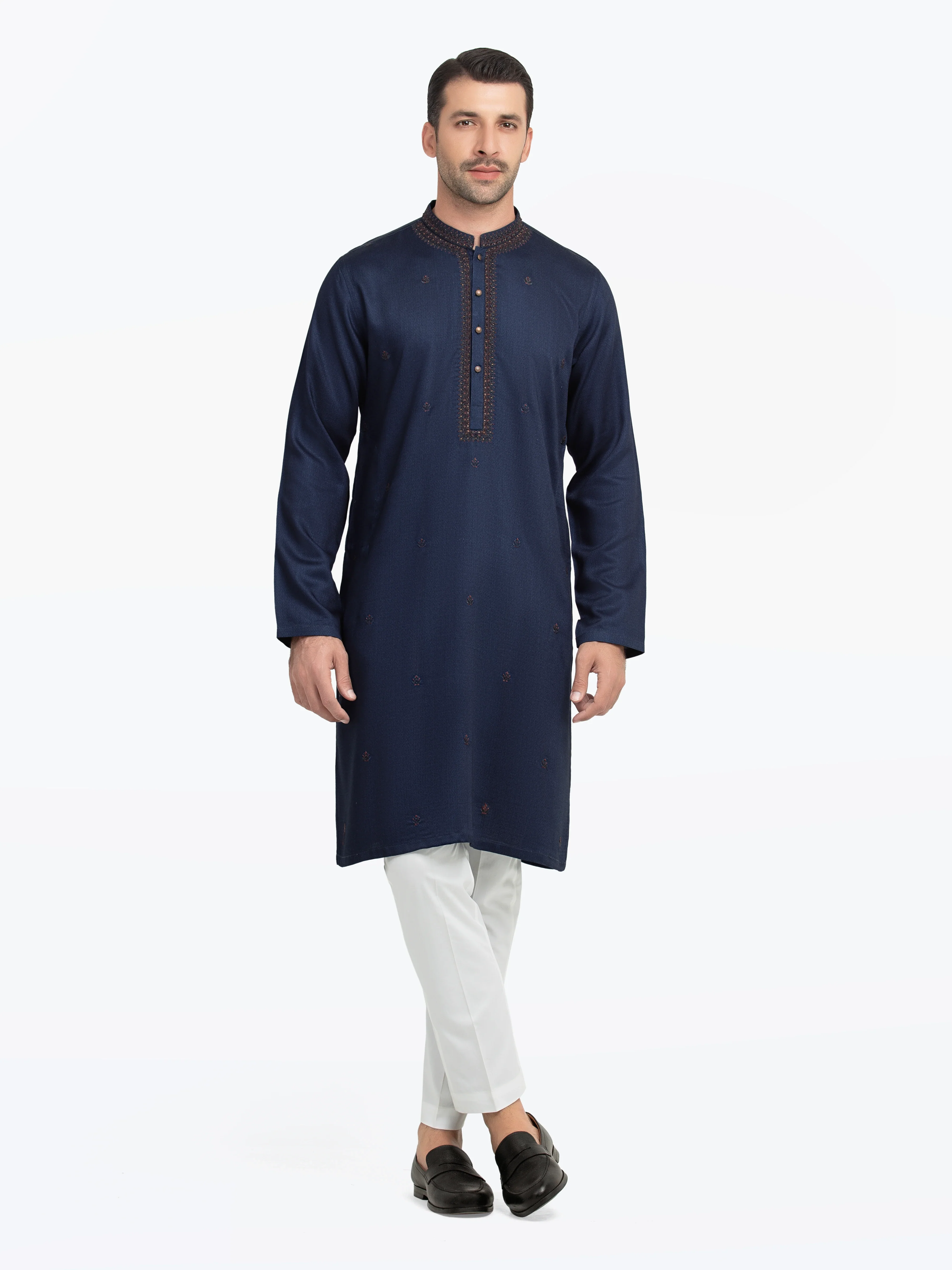 Embroidered Dobby Kurta - EMTKC5-146