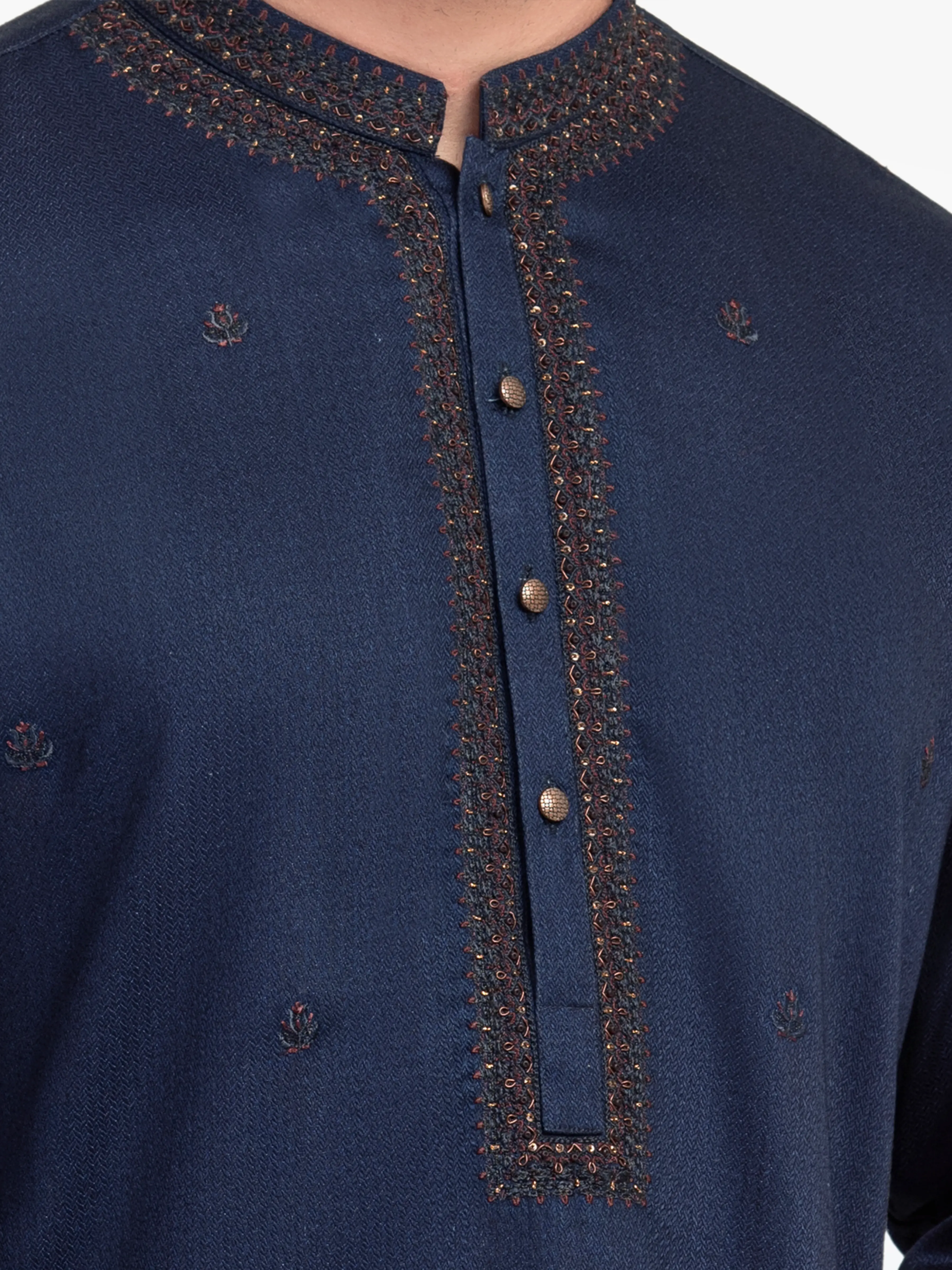 Embroidered Dobby Kurta - EMTKC5-146 - Image 2