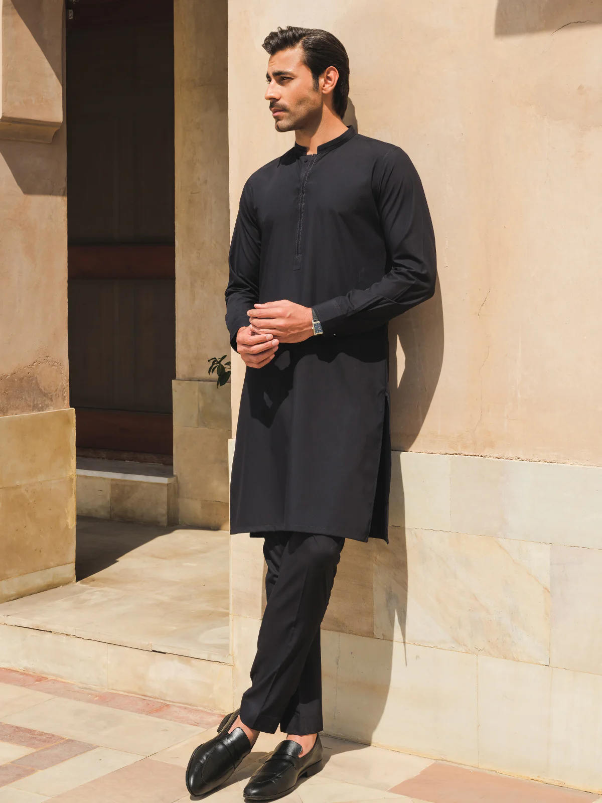 Embroidered Blended Kurta Pajama - EMTKPT24-031 - Image 2